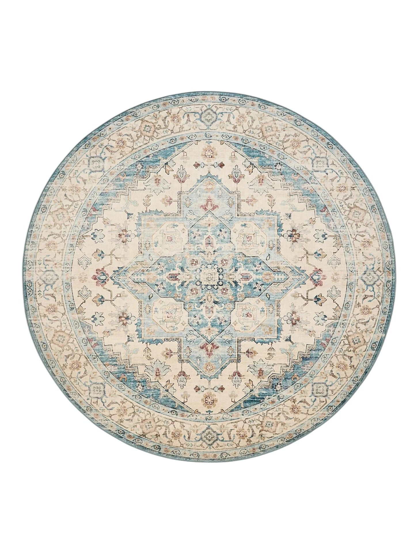 Covor lavabil Miray Multicolour/Blue 