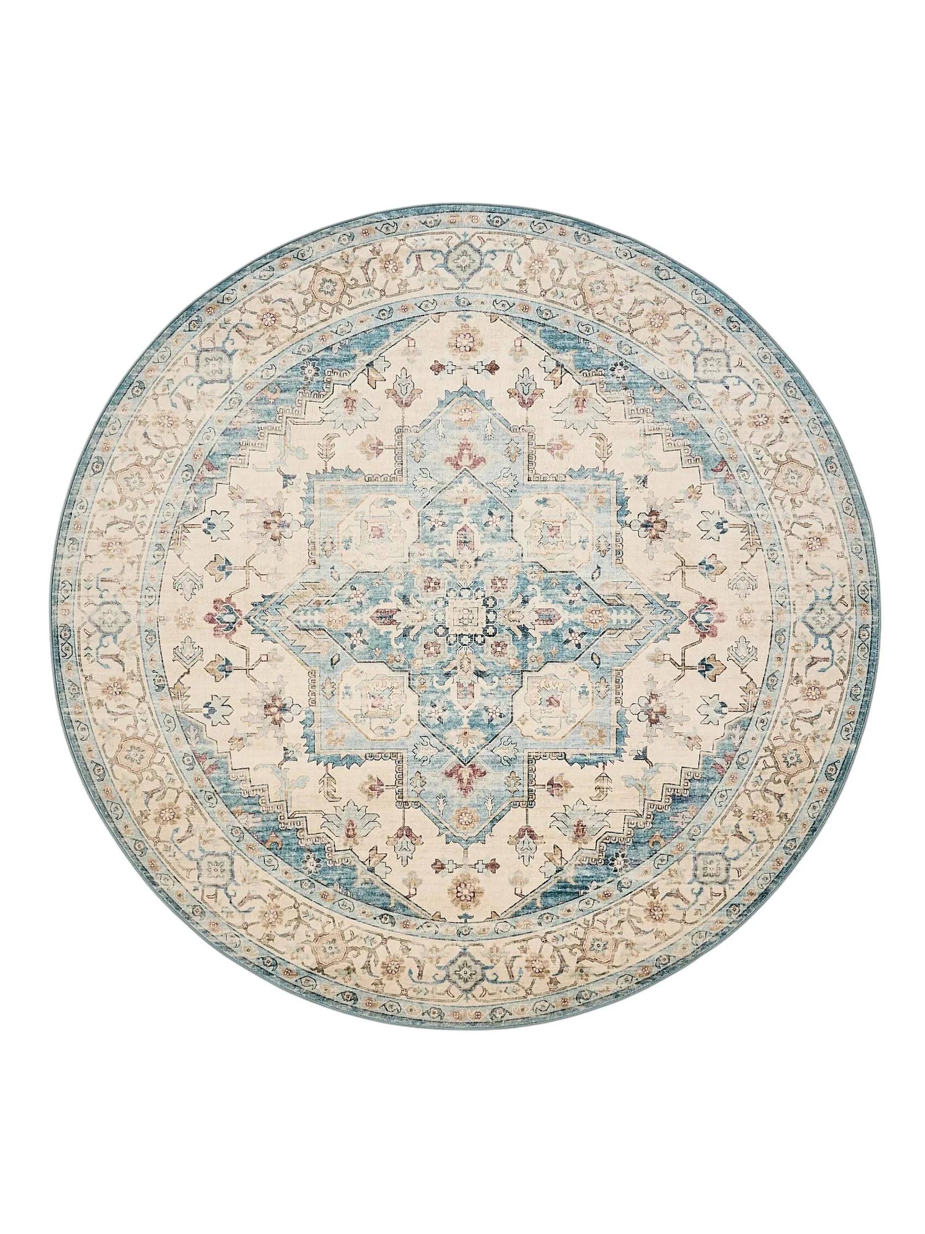 Covor lavabil Miray Multicolour/Blue
