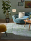 Covor lavabil Miray Grey/Green