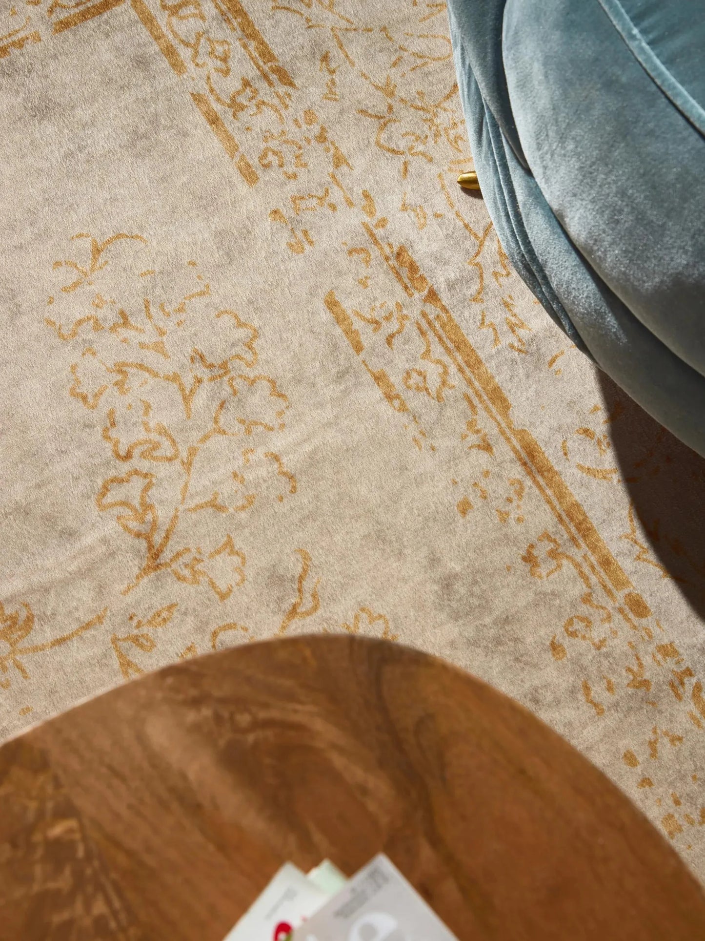 Covor lavabil Miray Beige/Yellow