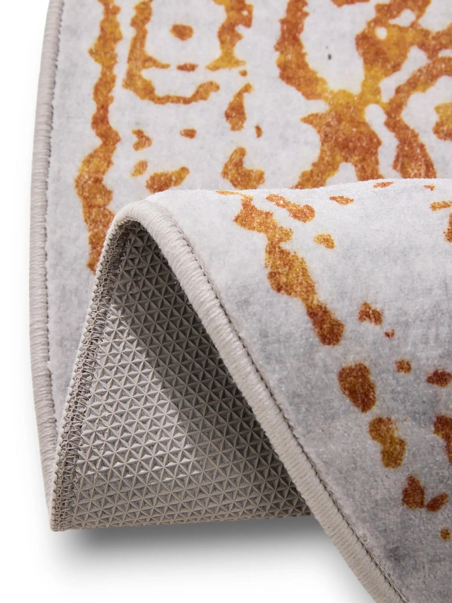 Covor lavabil Miray Grey/Orange