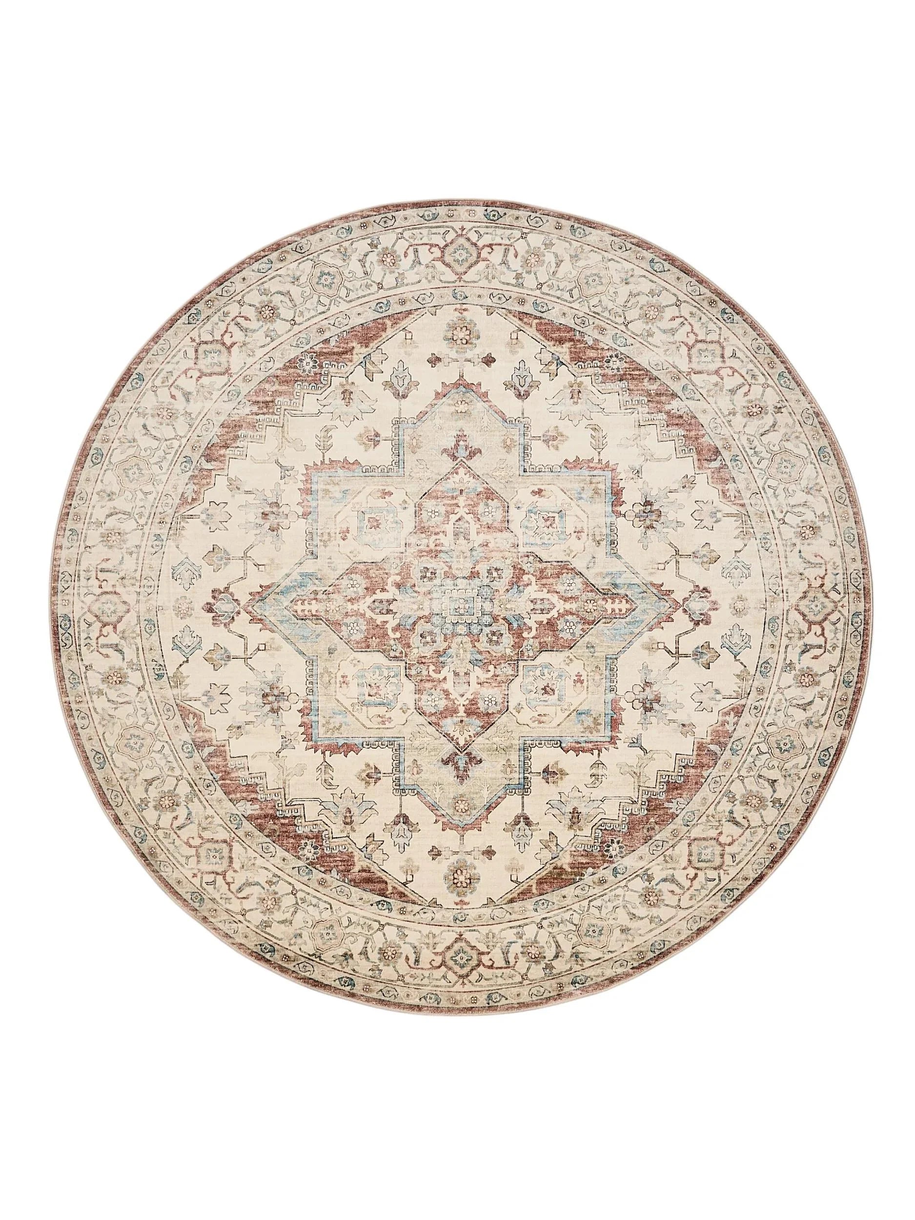 Covor lavabil Miray Multicolour/Red