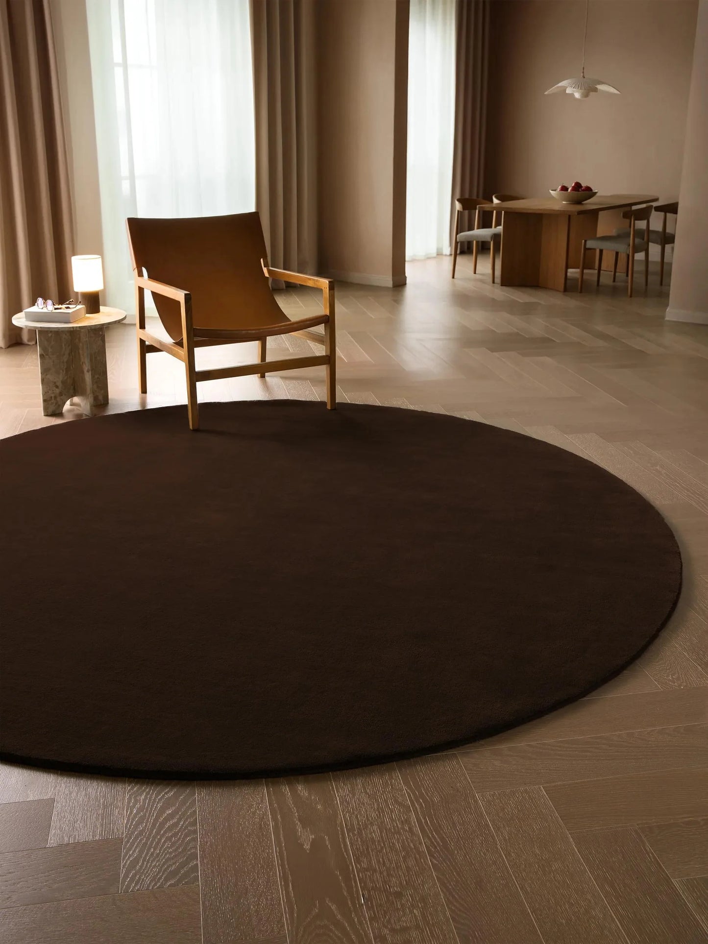 Covor de lână Mono Dark Brown