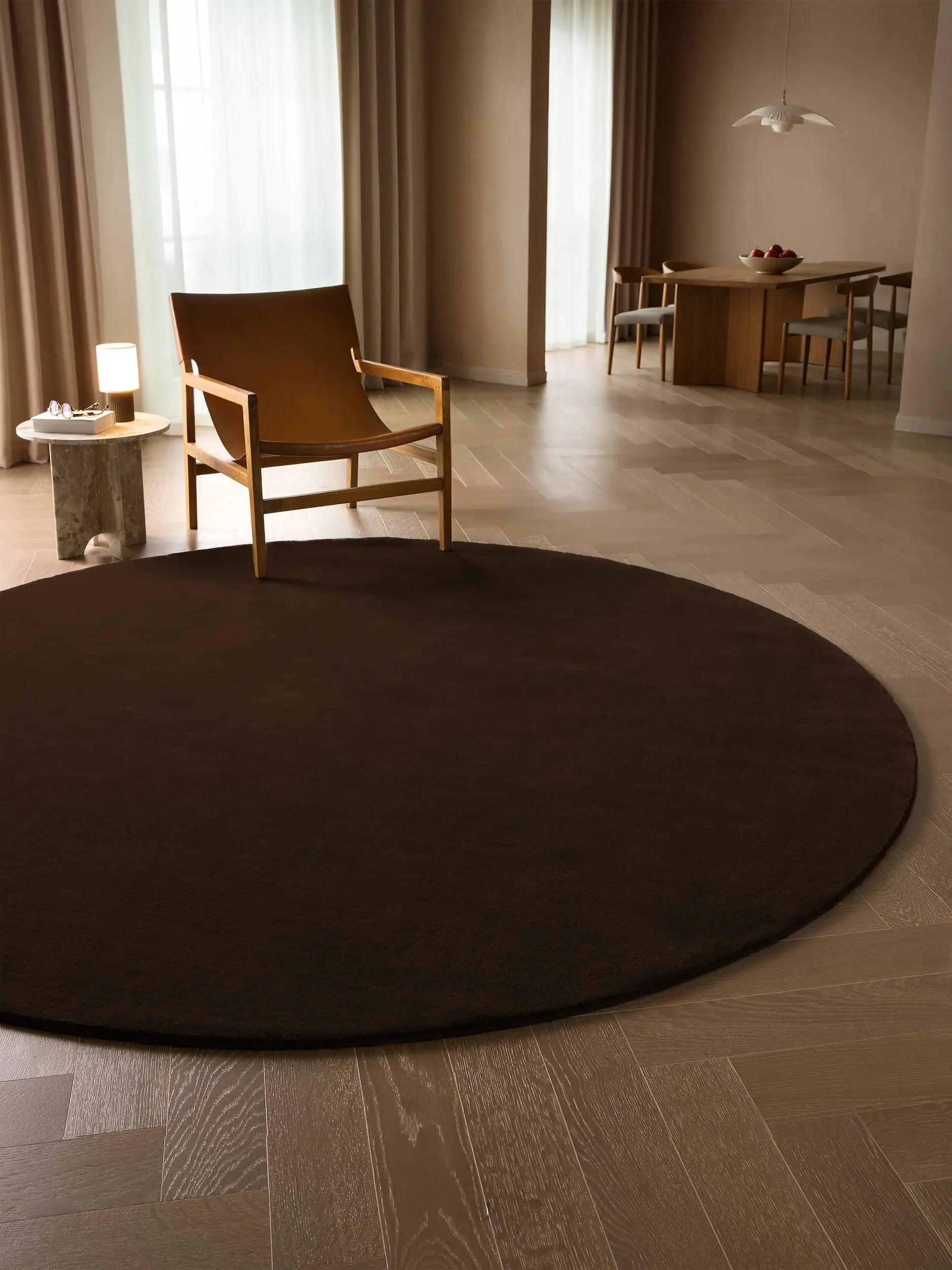 Covor de lână Mono Dark Brown