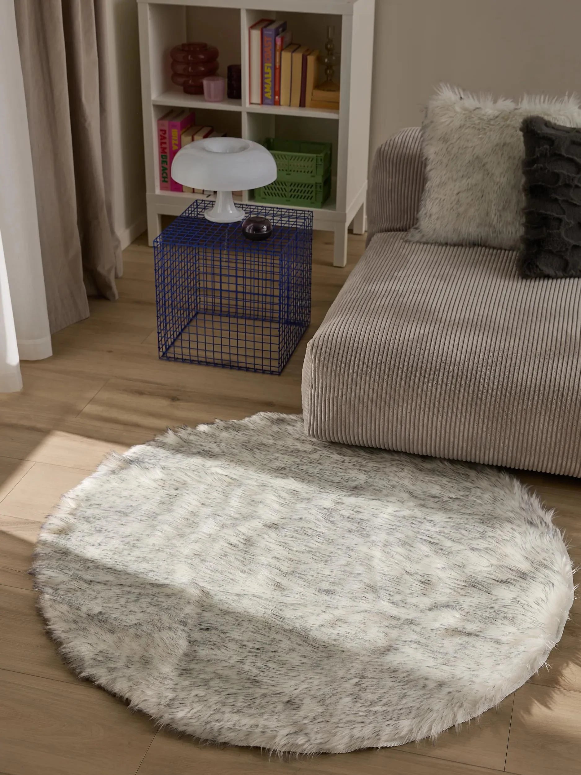 Covor Shaggy lavabil Nanuk Black/White 