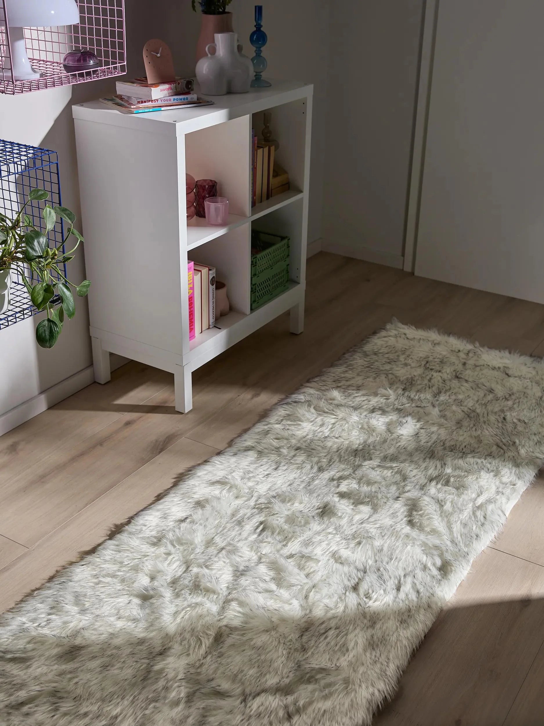 Covor Shaggy lavabil Nanuk Black/White