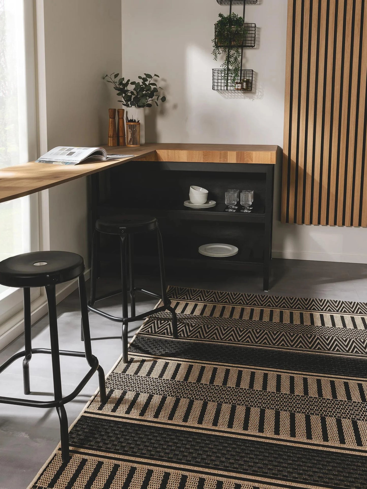 Covor interior/exterior Naoto Beige/Black