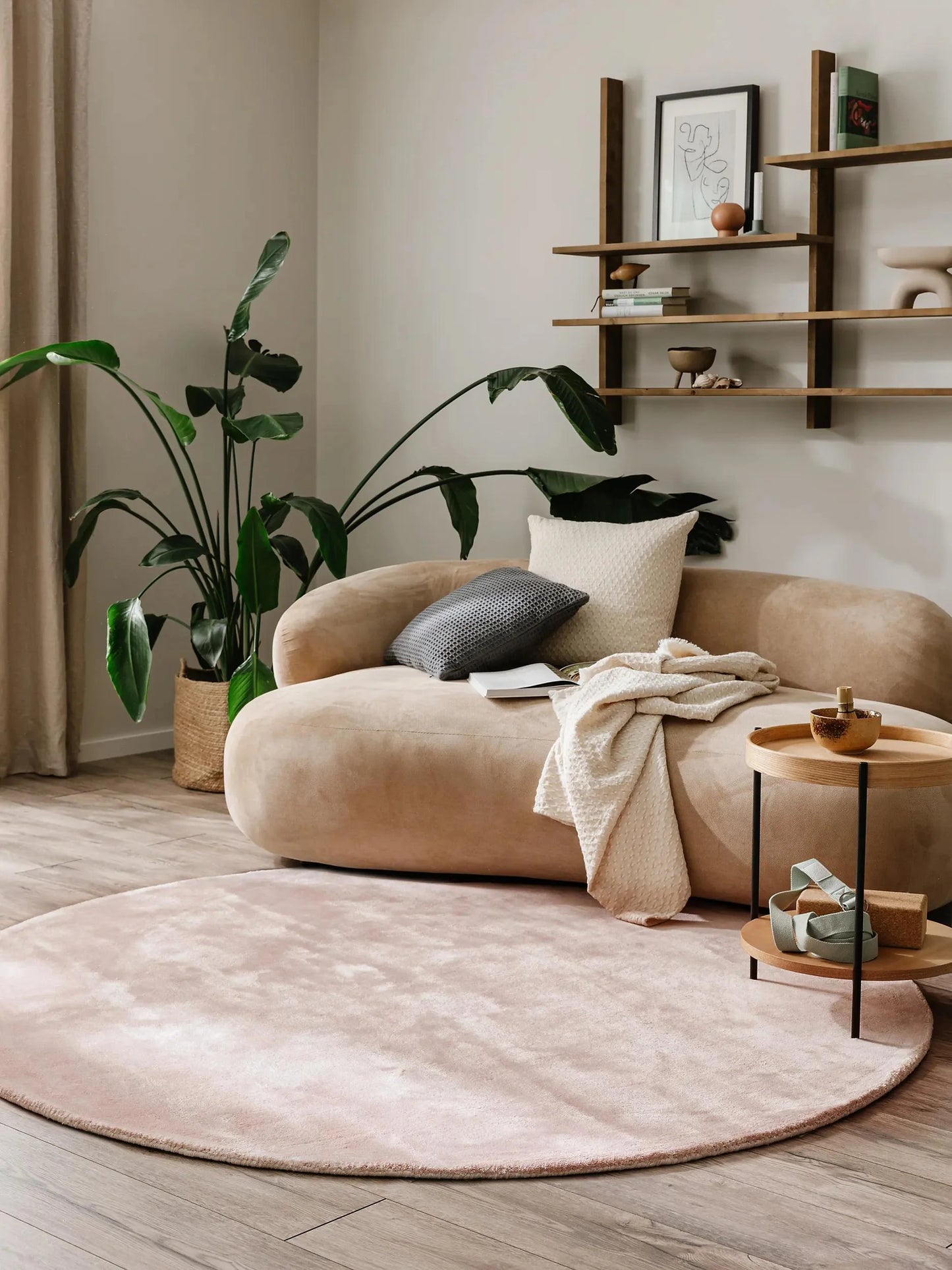 Covor din vâscoză Round Nela Rose 