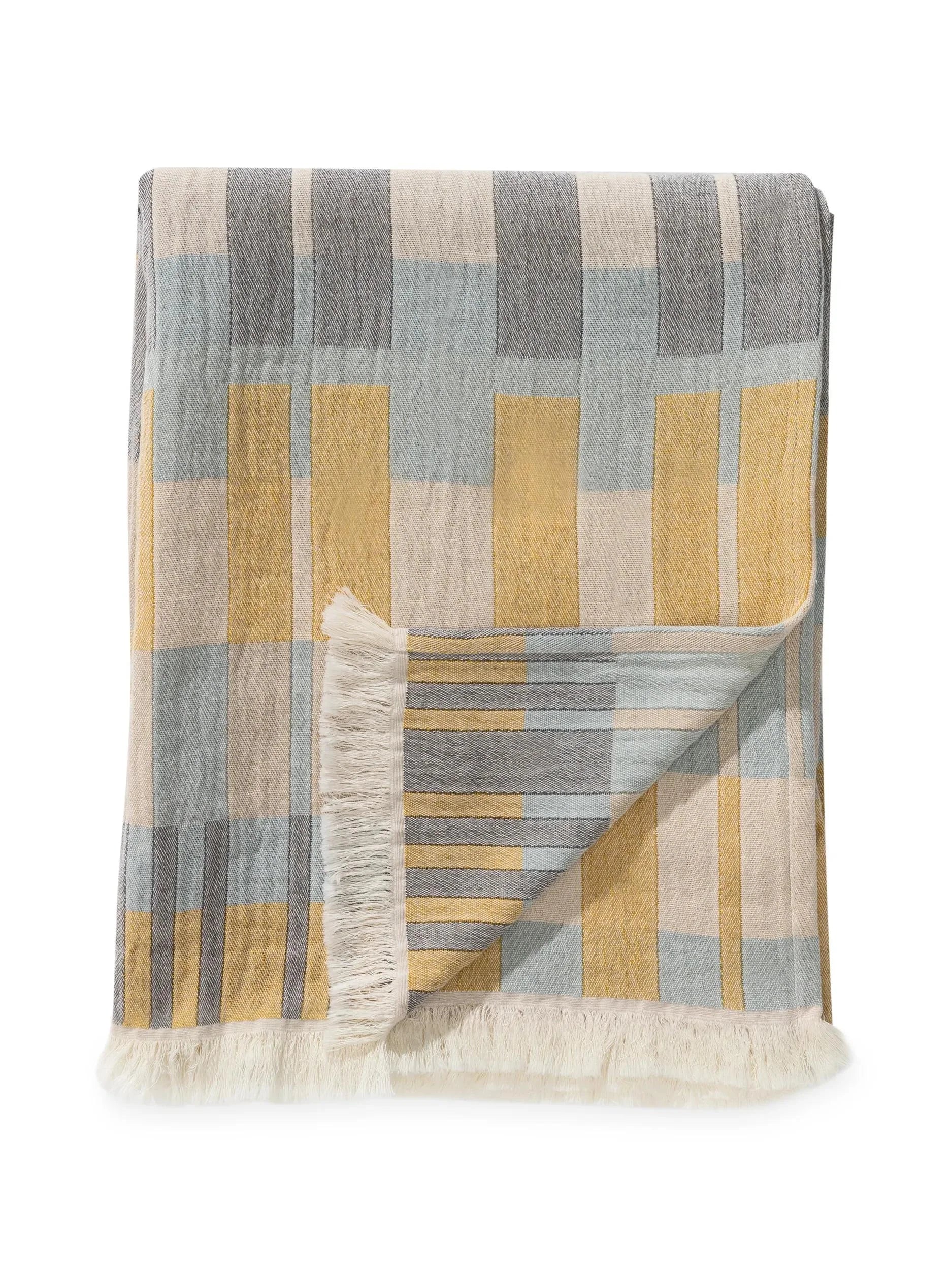 Cotton Pătură Nico Multicolour/Yellow 