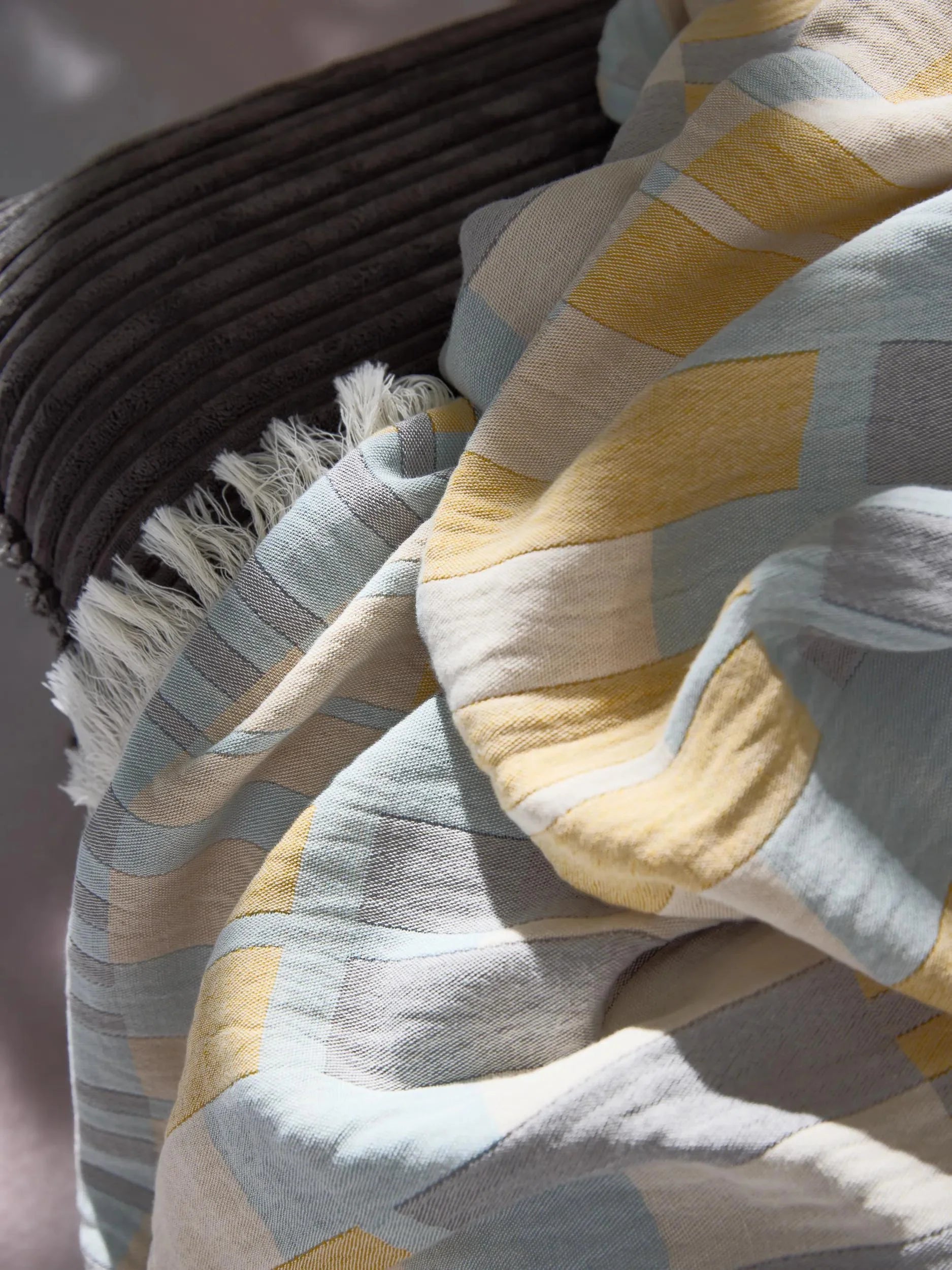 Cotton Pătură Nico Multicolour/Yellow