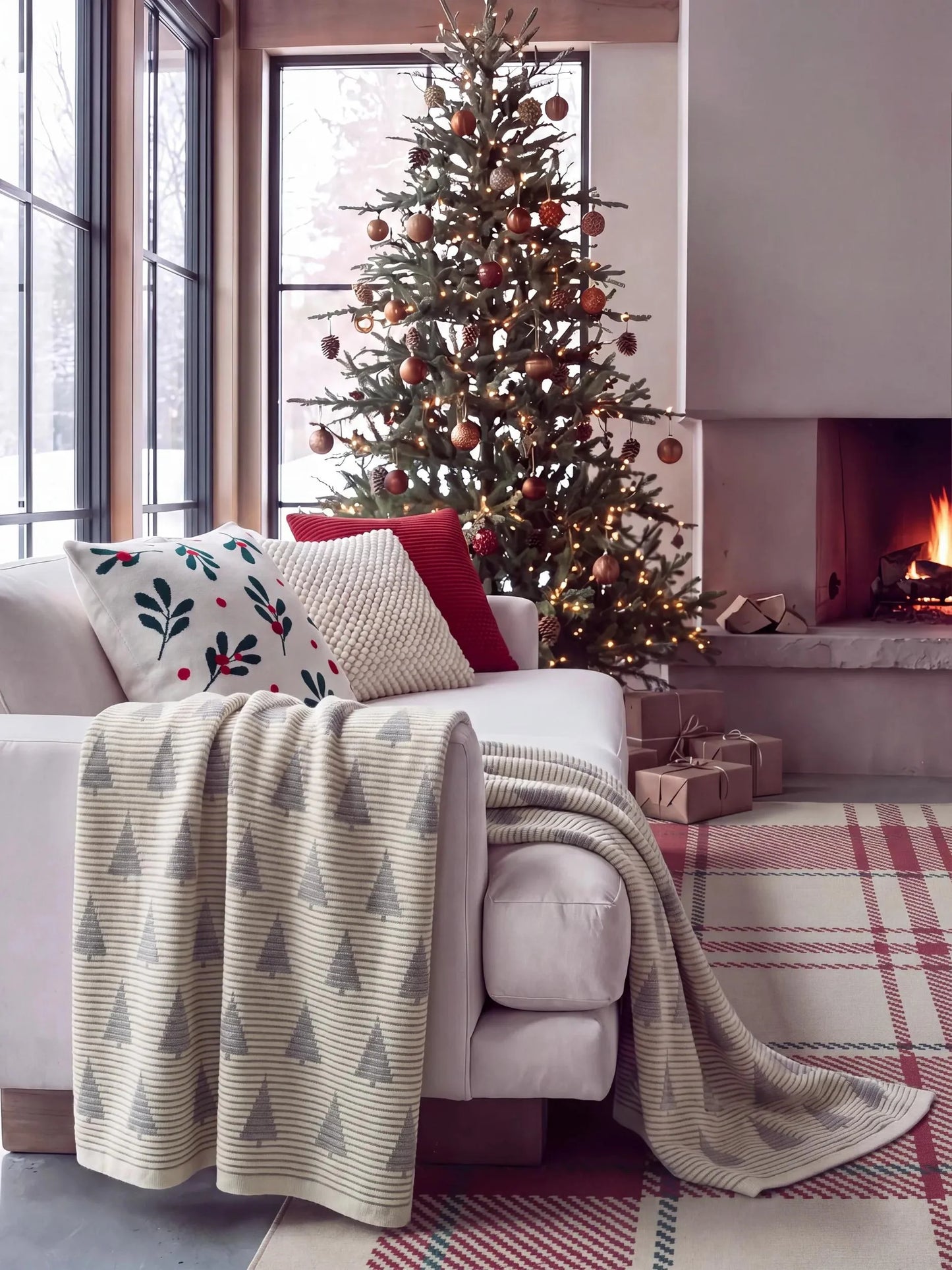 Christmas Pătură Nordic Grey