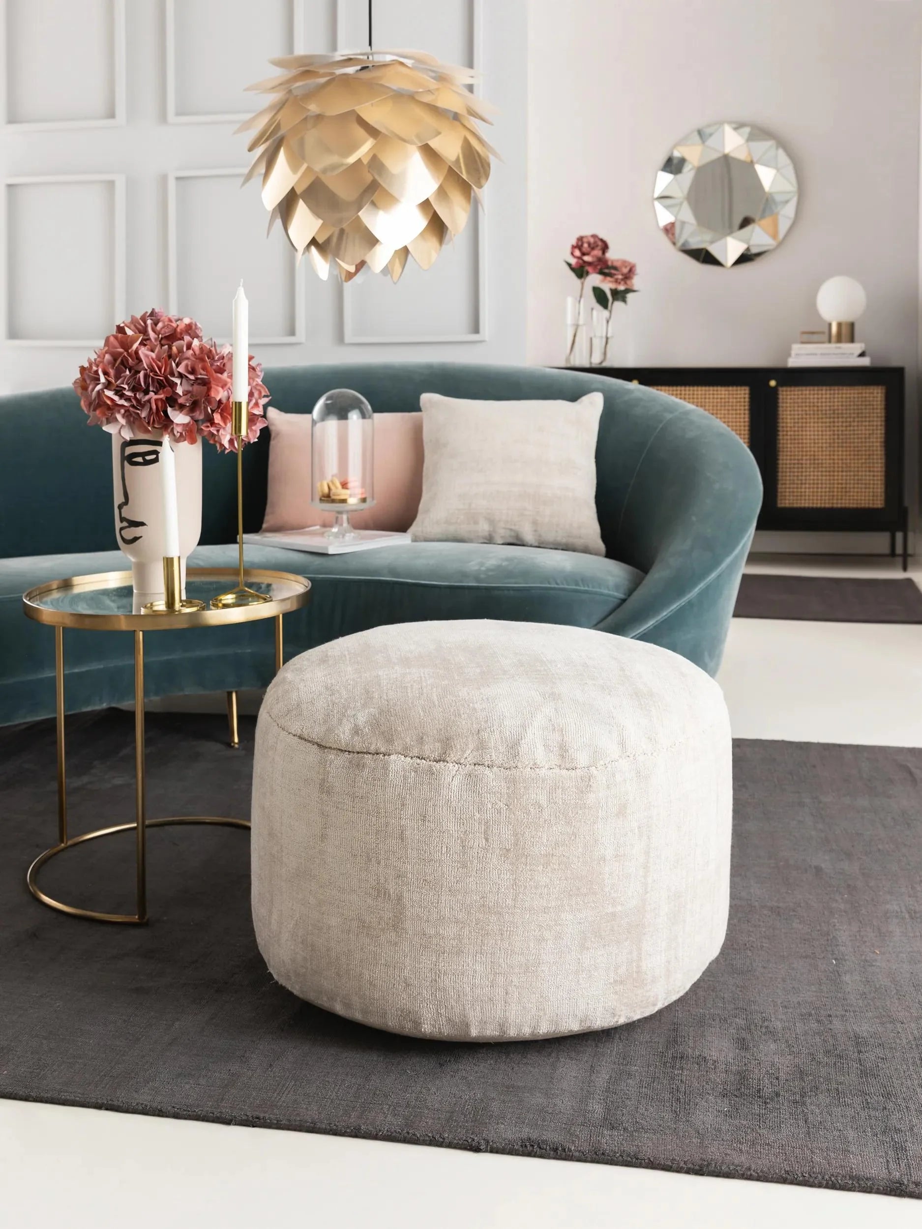 Pouf/taburet Nova Light Grey 