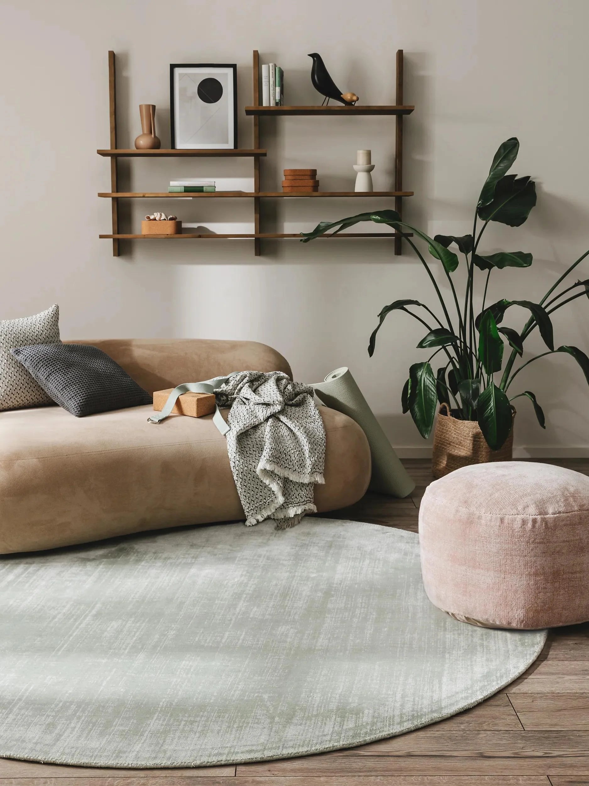 Covor din vâscoză Round Nova Mint 