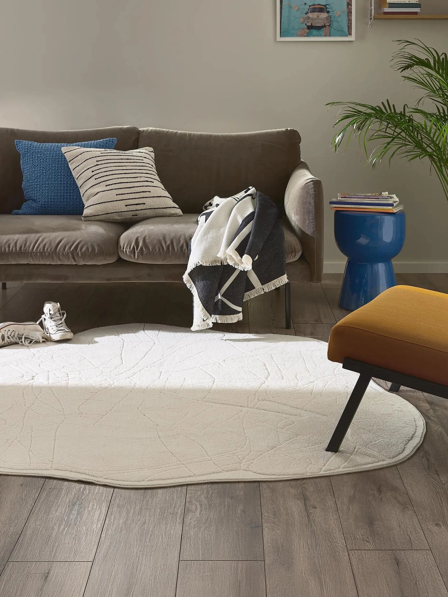 Covor lavabil Pam Cream 