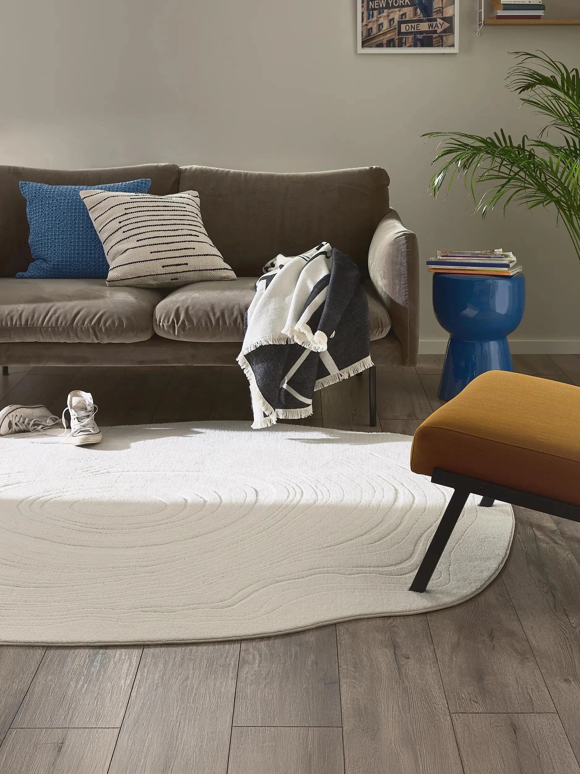 Covor lavabil Pam Cream 