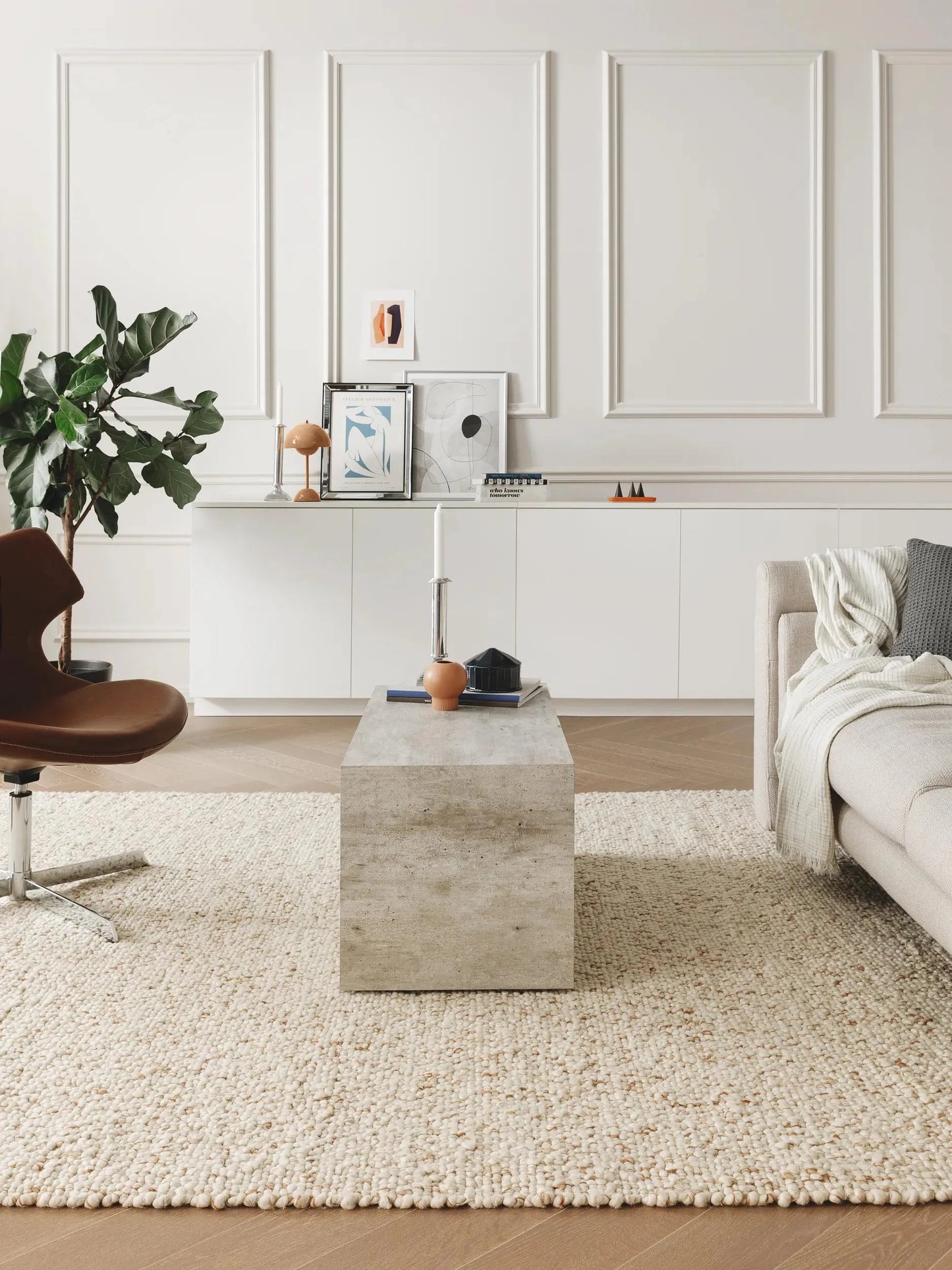 Covor de lână Patch Brown 