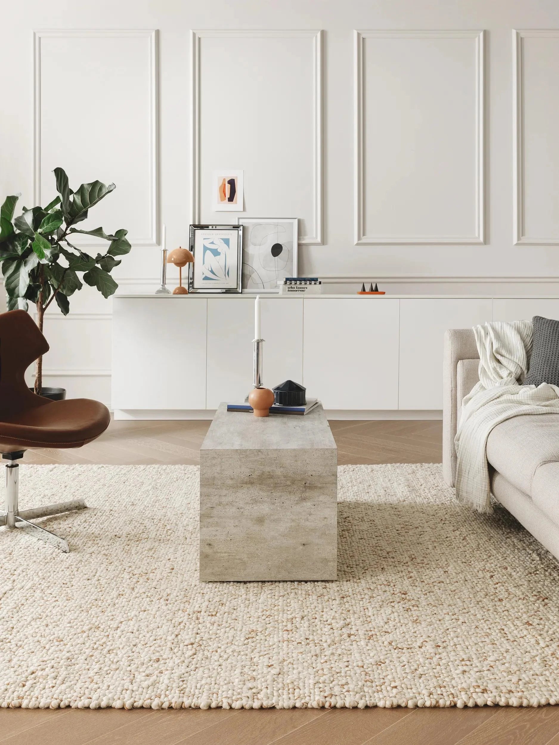 Covor de lână Patch Brown 