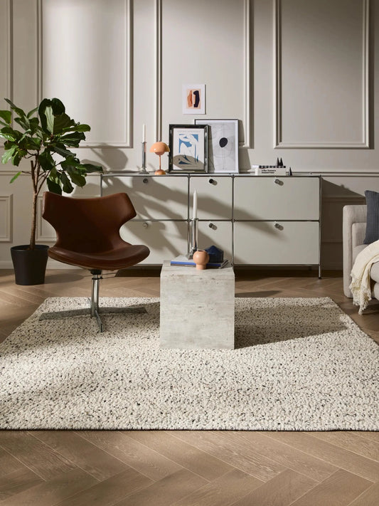 Covor de lână Patch White/Black