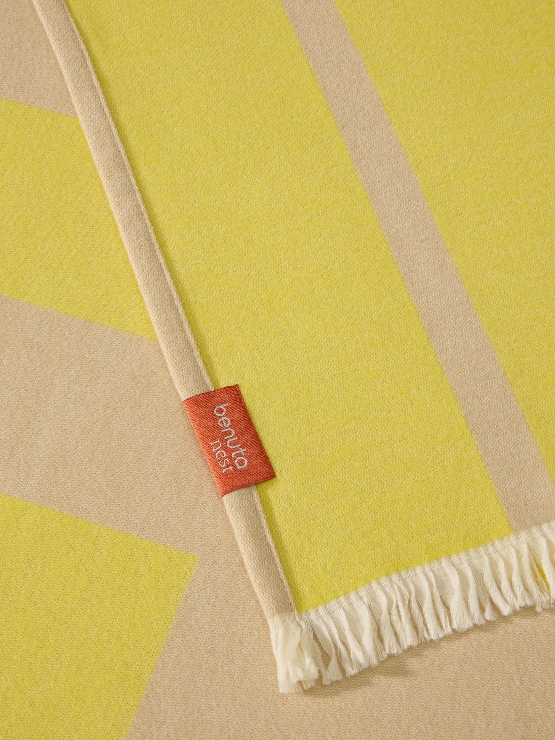 Cotton Pătură Reed Yellow