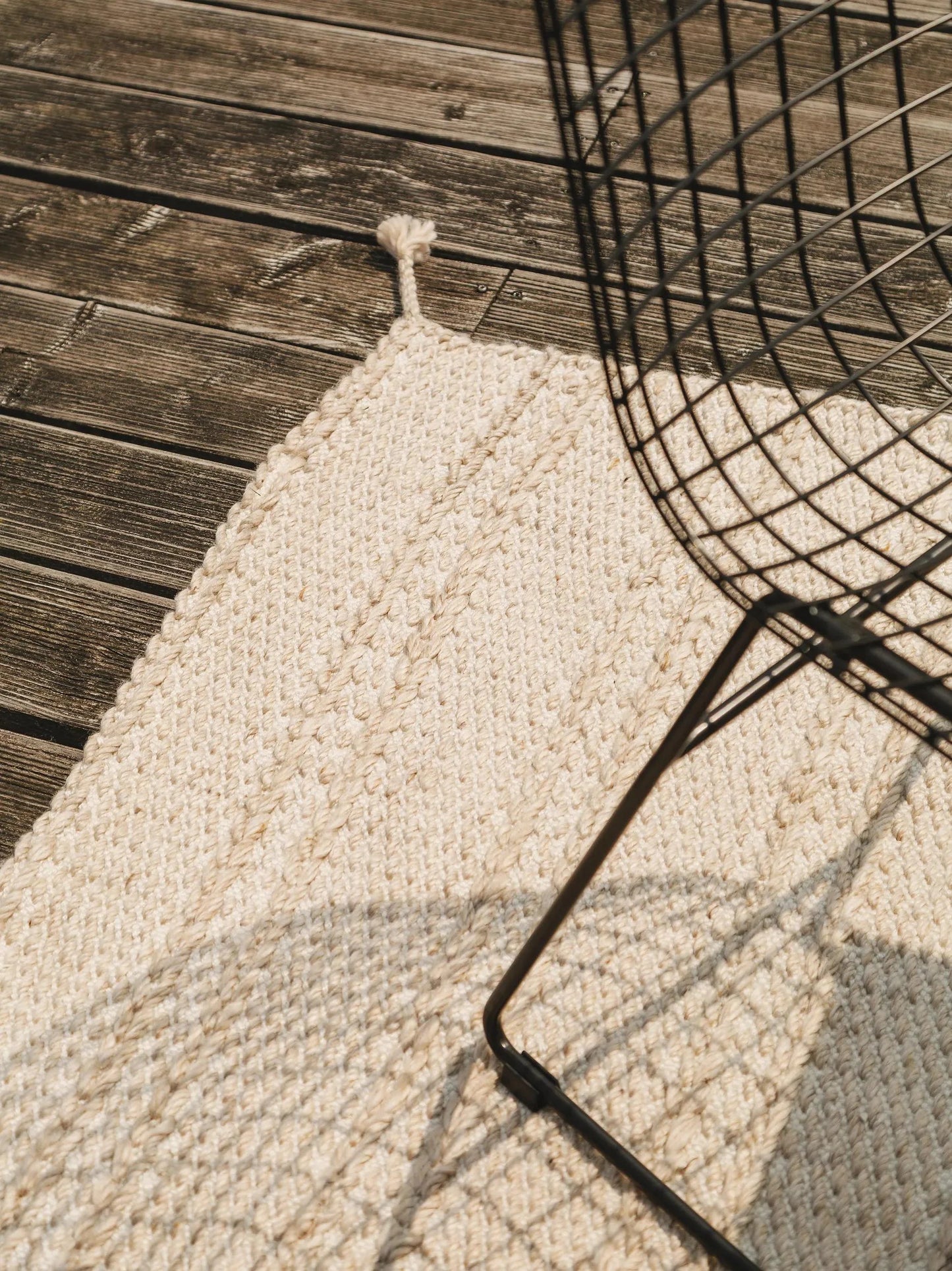 Covor din materiale reciclate Rene Beige 