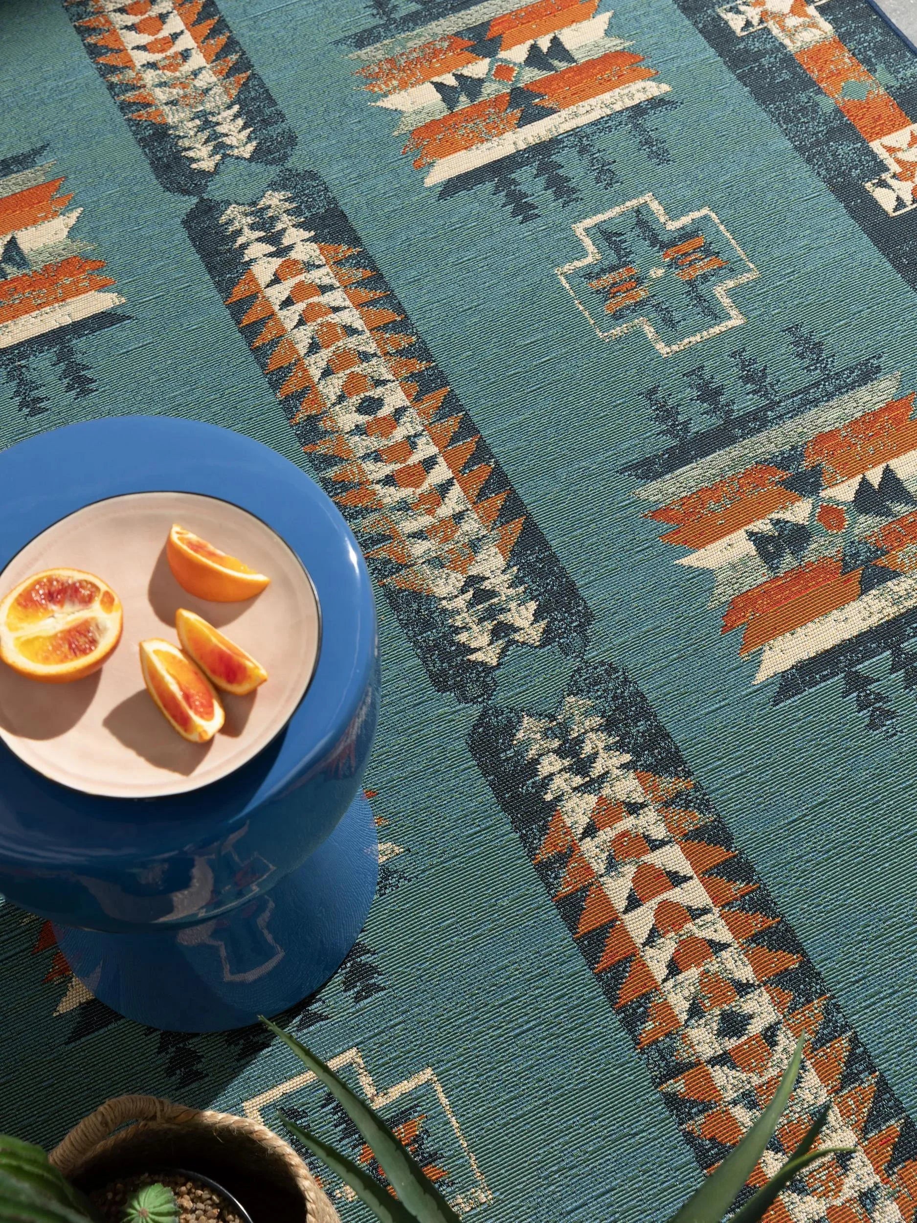 Covor interior/exterior Ria Multicolour/Blue
