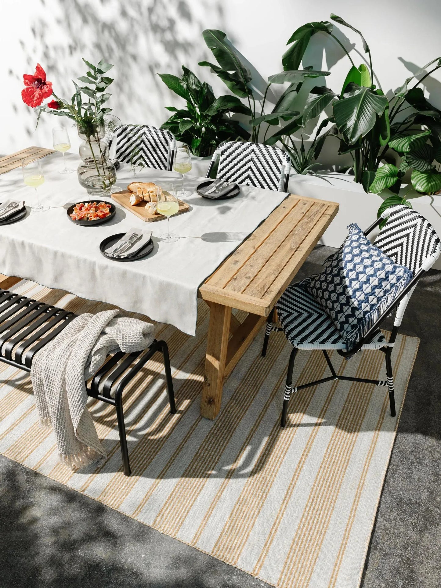 Covor interior/exterior Rida Beige/Yellow