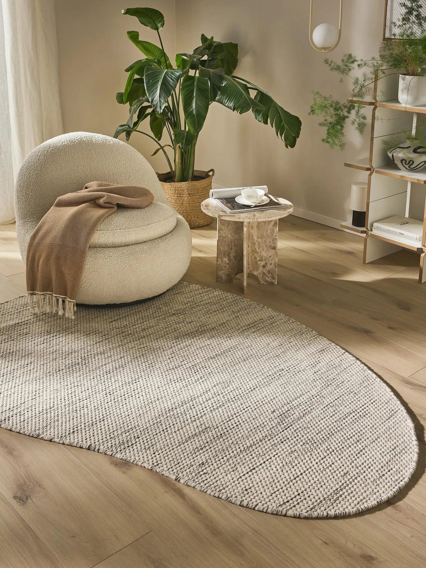 Covor de lână Rocco Beige/Black
