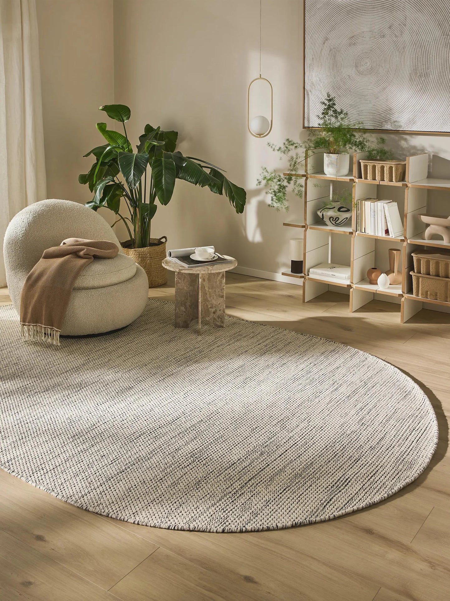Covor de lână Rocco Beige/Black