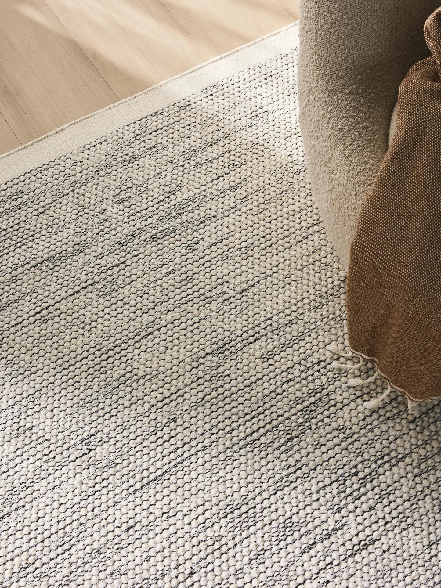 Covor de lână Rocco Beige/Black