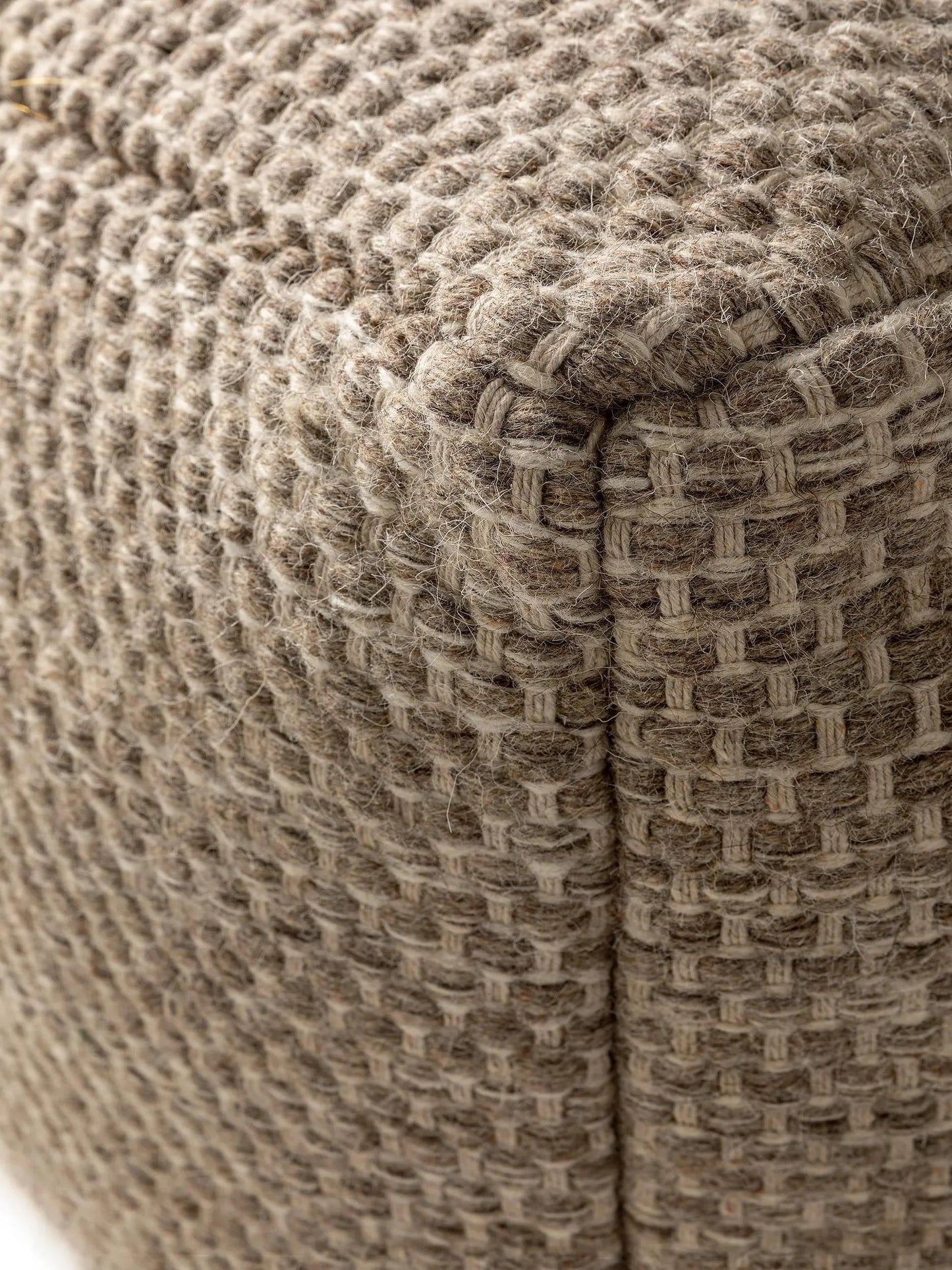 Handmade Wool Pouf/taburet Rocco Taupe