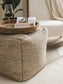 Handmade Wool Pouf/taburet Rocco Taupe