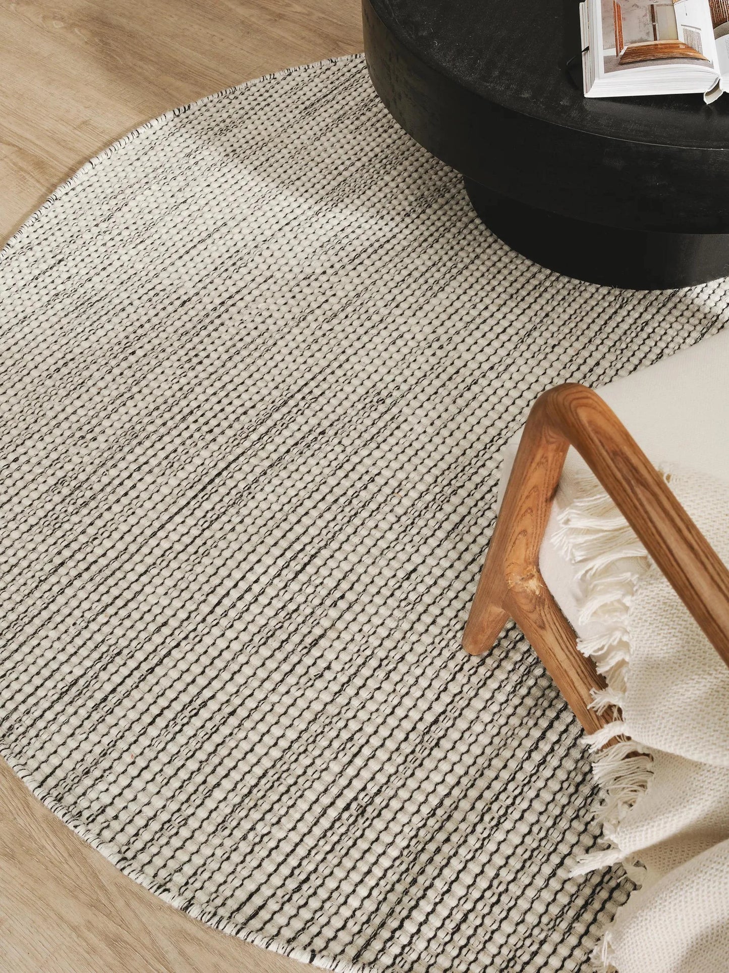 Covor de lână Rocco Beige/Black