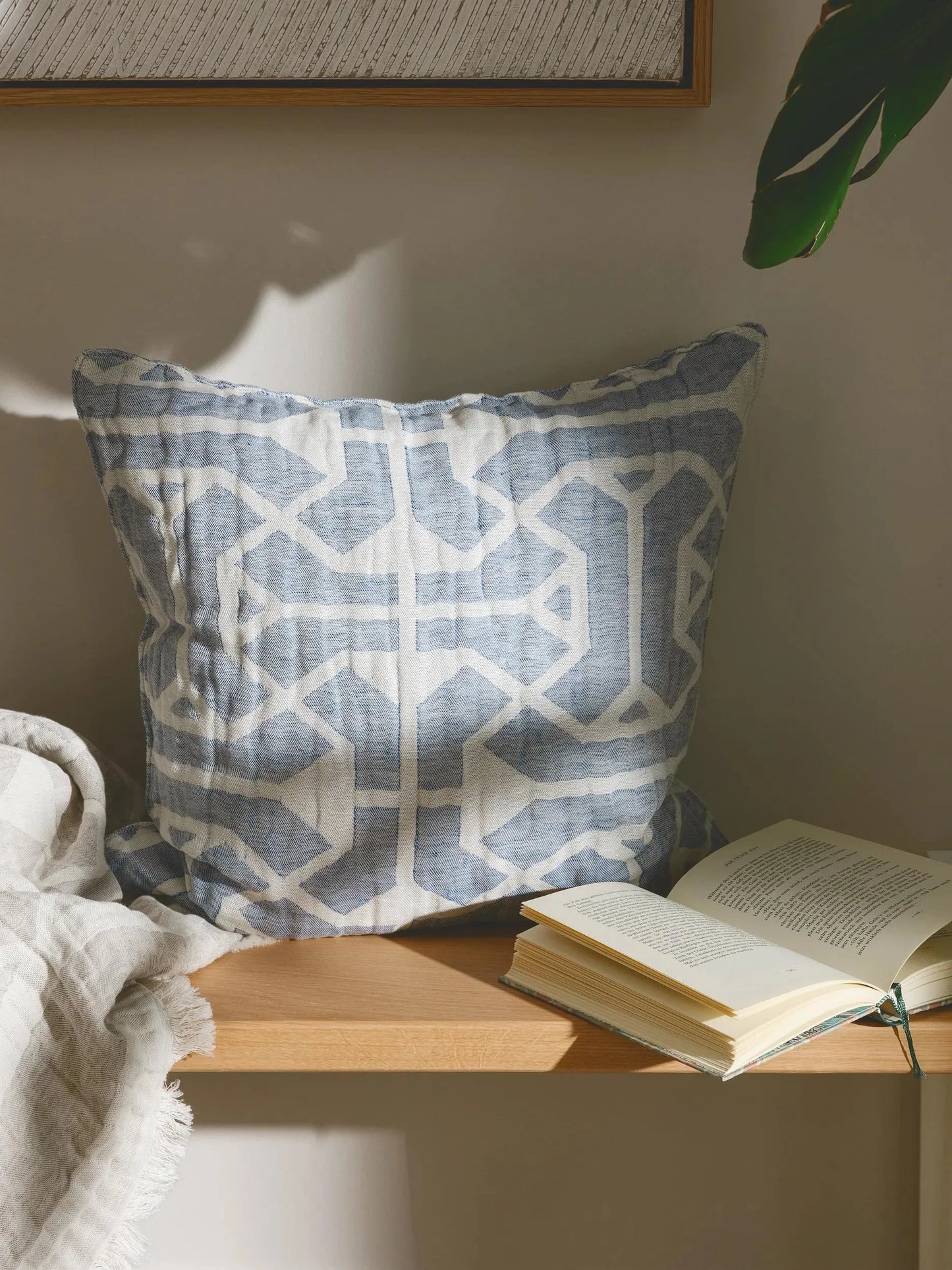 Linen Mix Față de pernă Sabine Blue 
