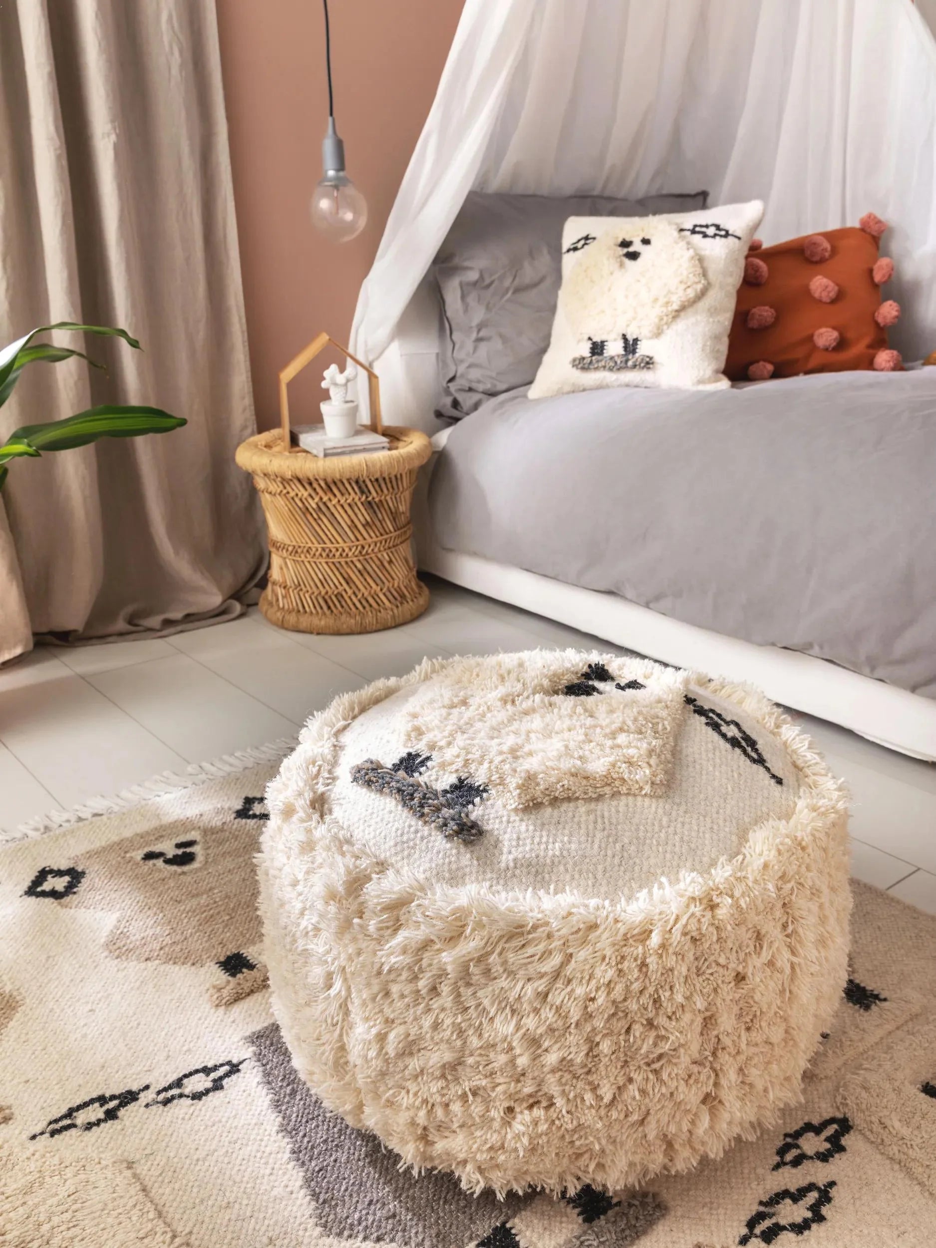Pouf/taburet Shawn Ivory 