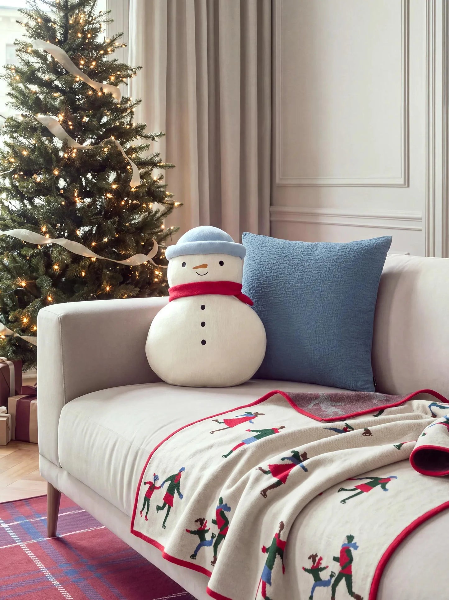 Christmas Pernă Snowman White