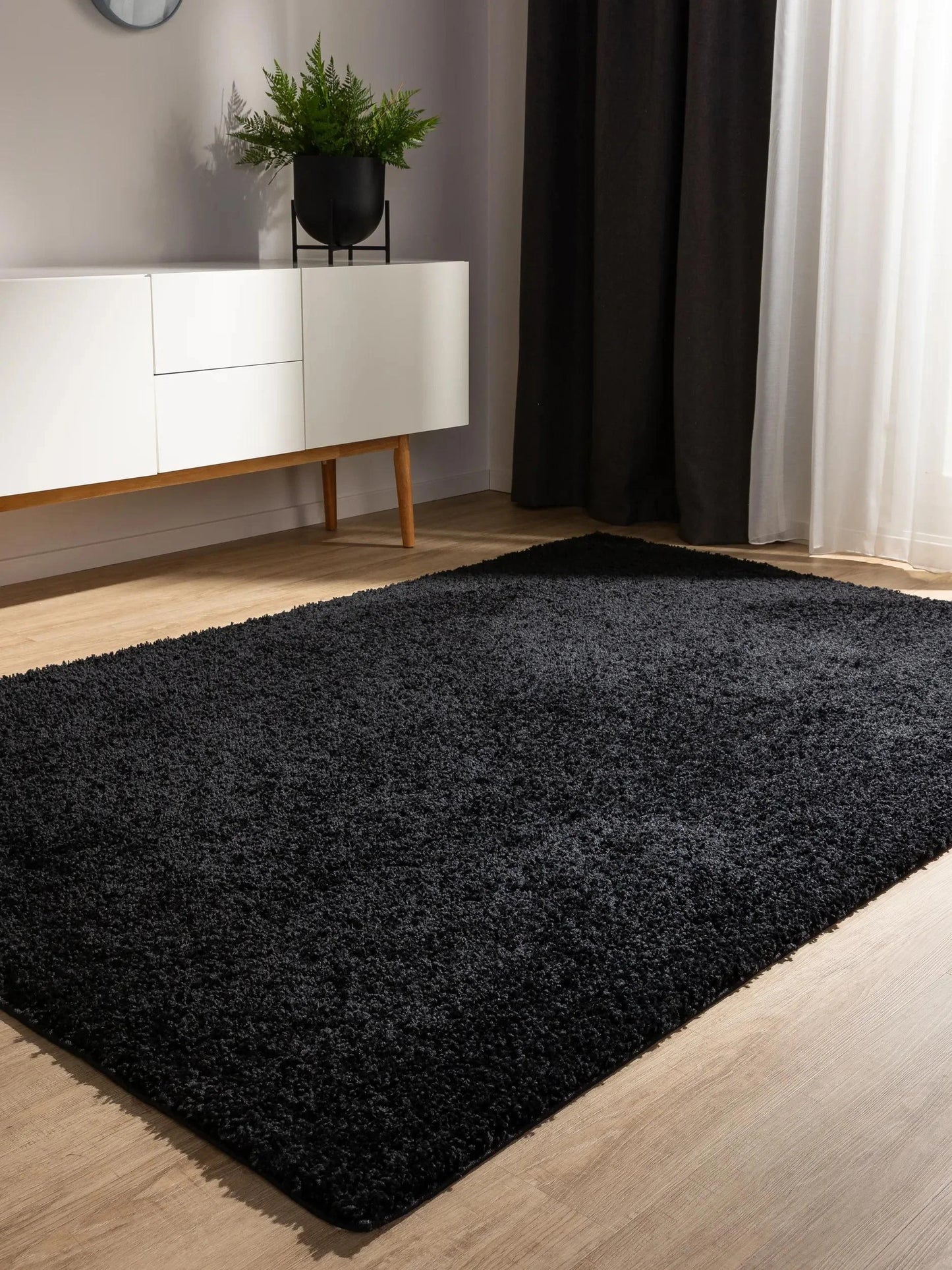 Covor Shaggy lavabil Soho Black 