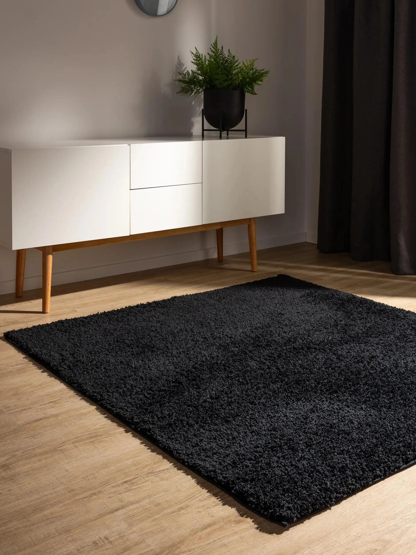 Covor Shaggy lavabil Soho Black 