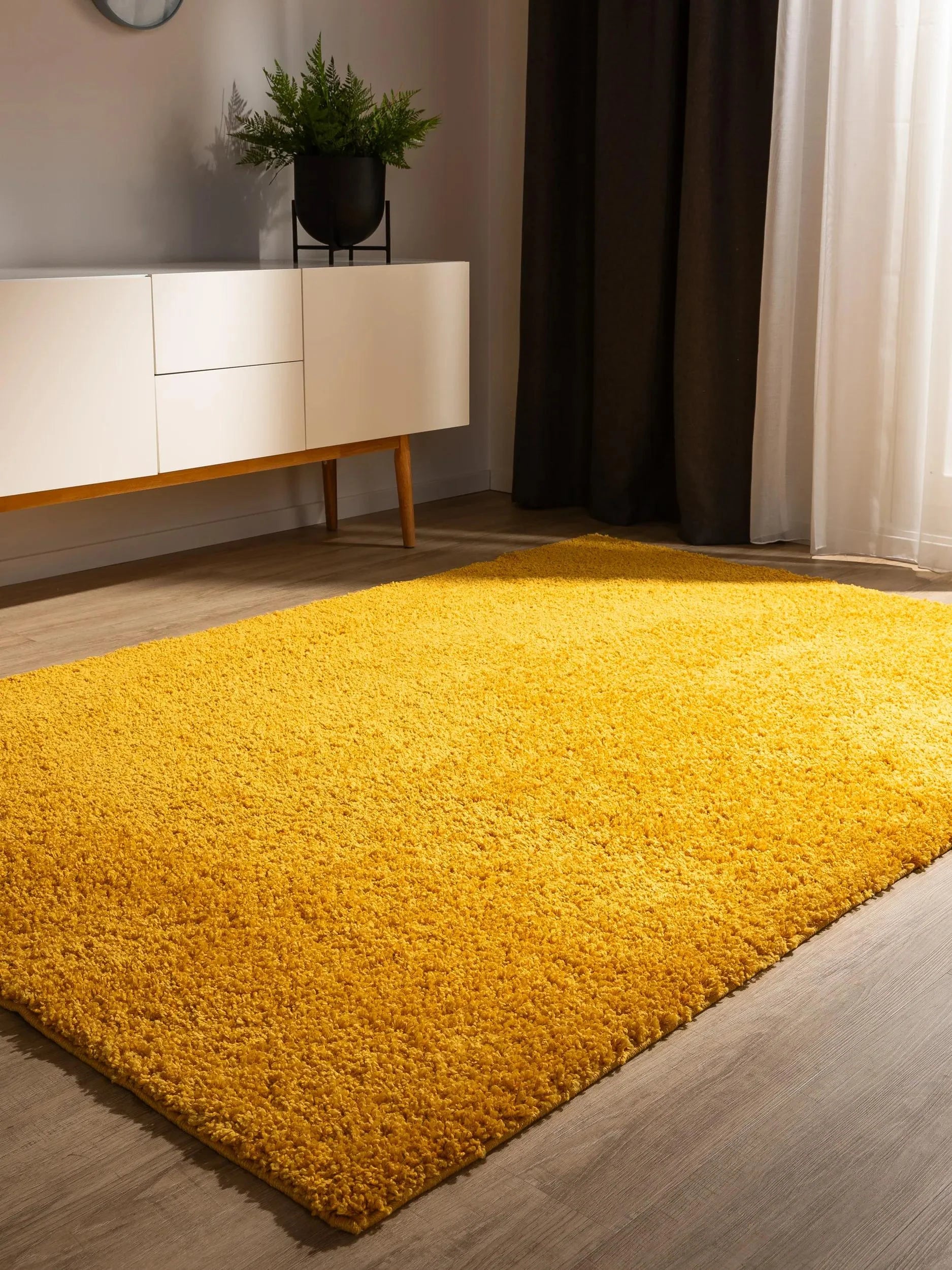 Covor Shaggy lavabil Soho Yellow 
