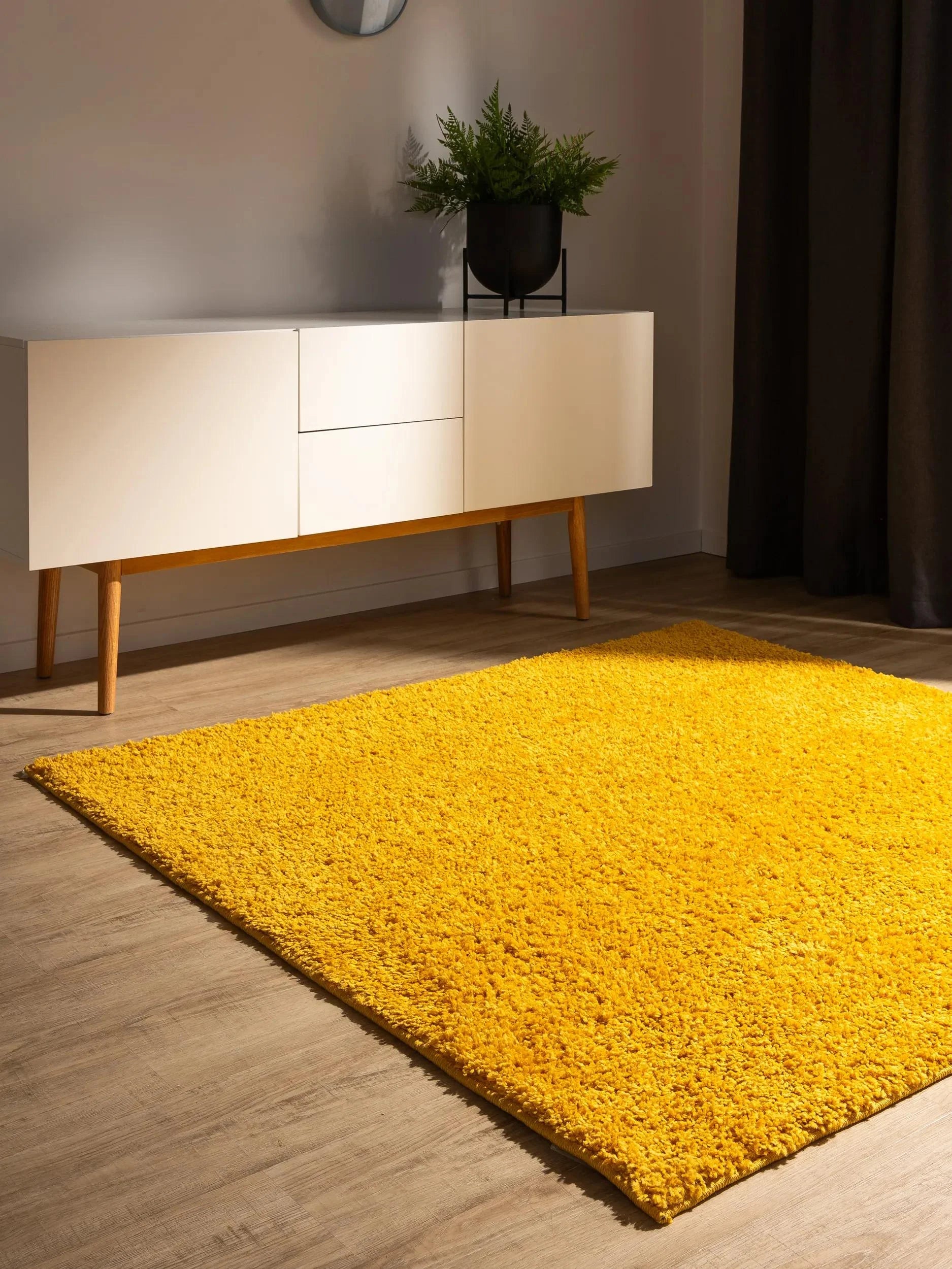 Covor Shaggy lavabil Soho Yellow 