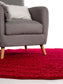 Covor Shaggy Swirls Dark Red 