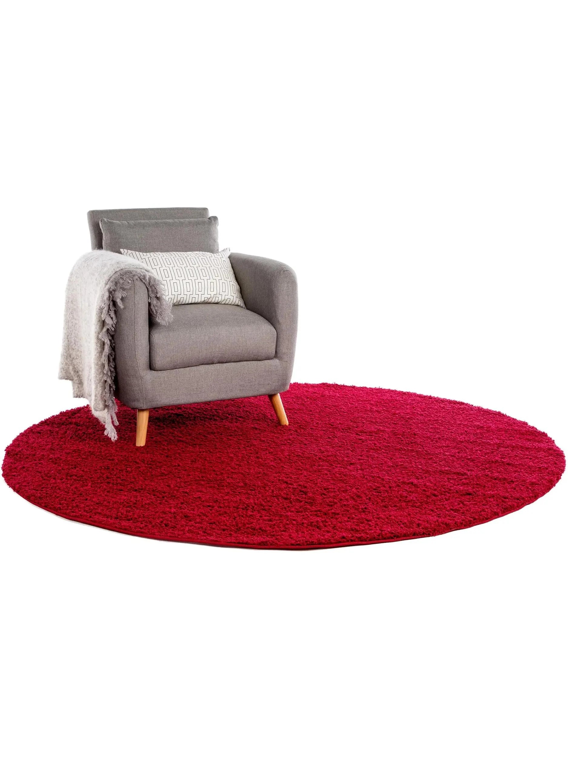 Covor Shaggy Swirls Dark Red 
