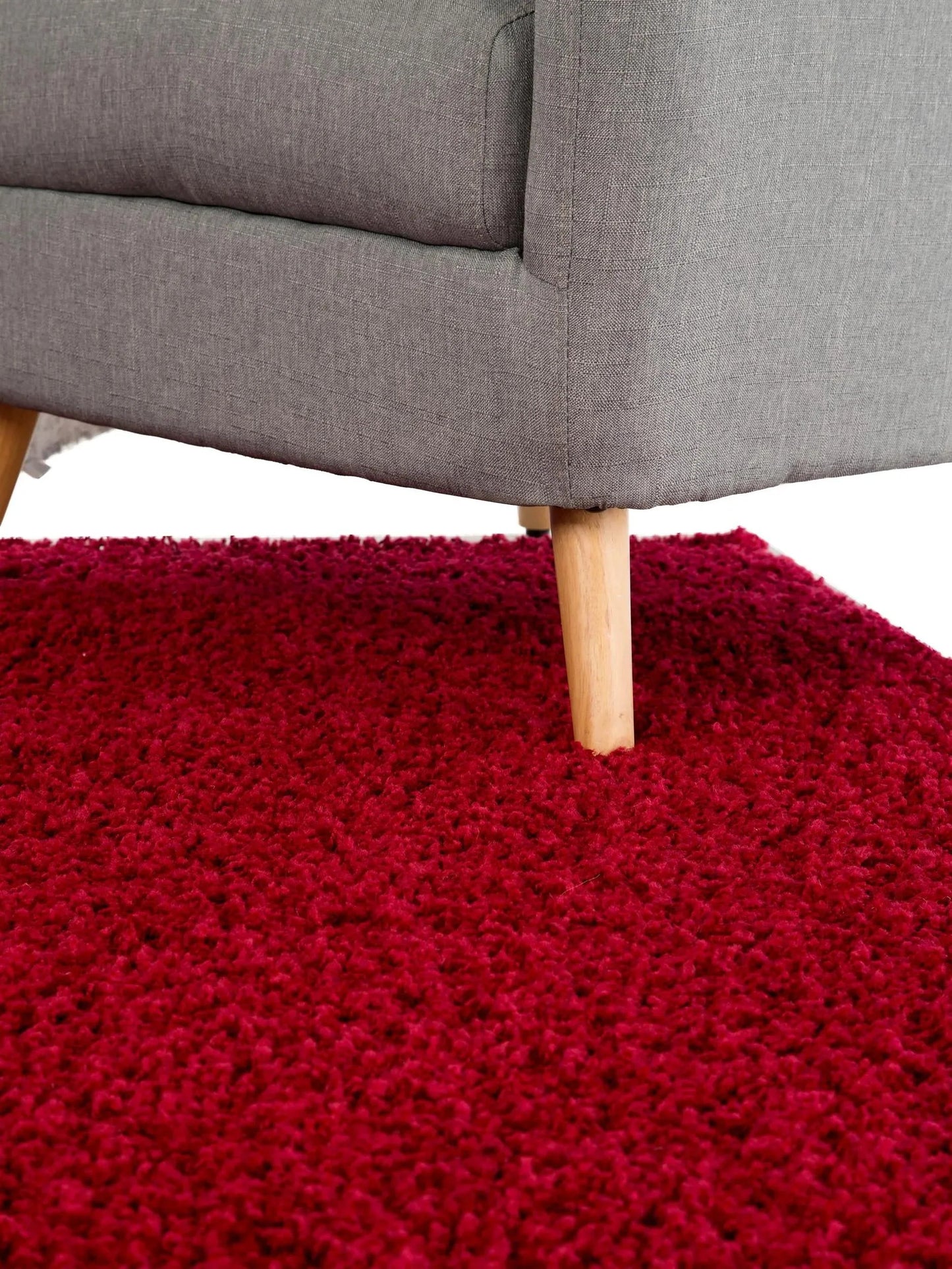 Covor Shaggy Swirls Dark Red 