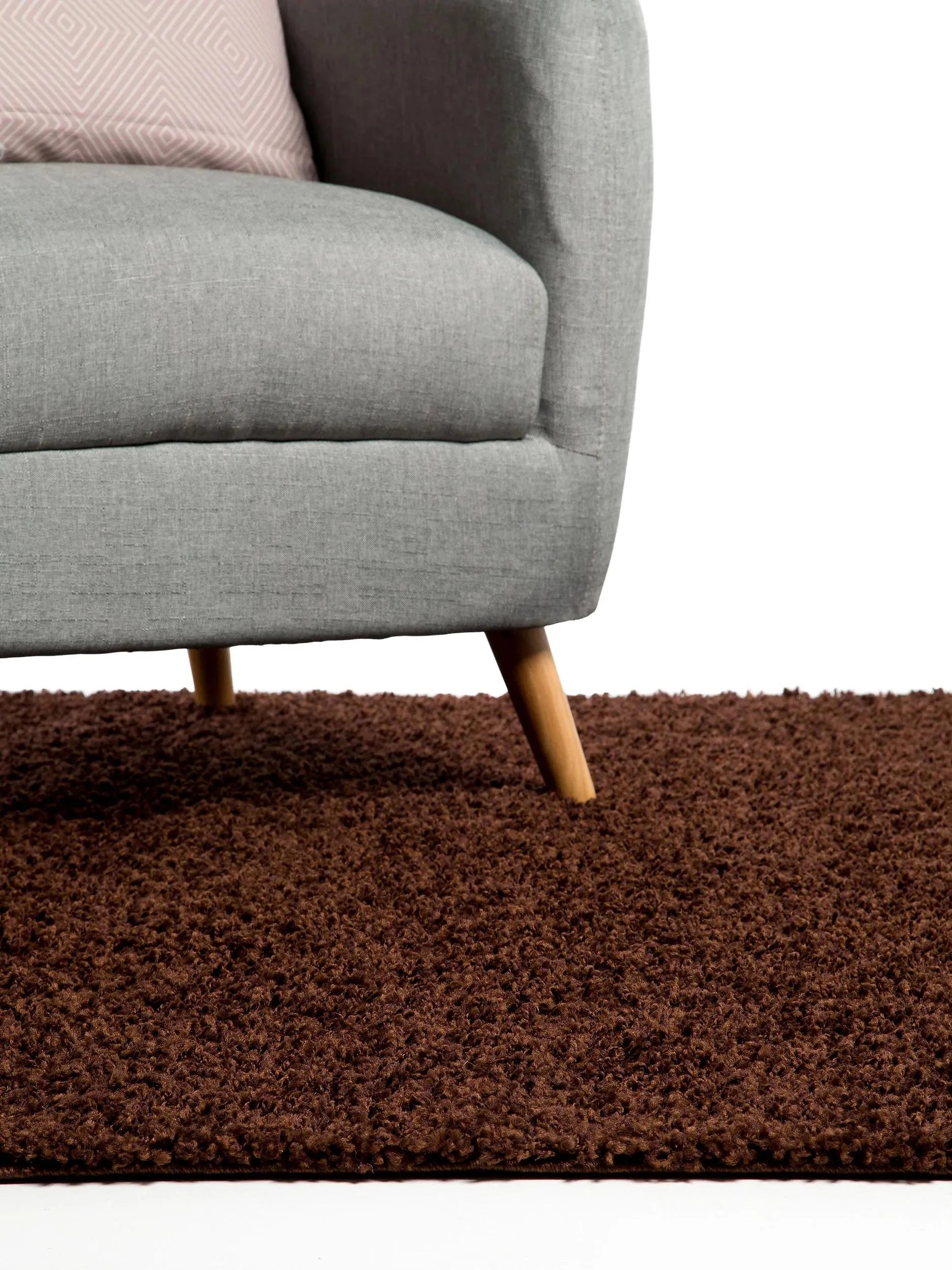 Covor Shaggy Swirls Brown 