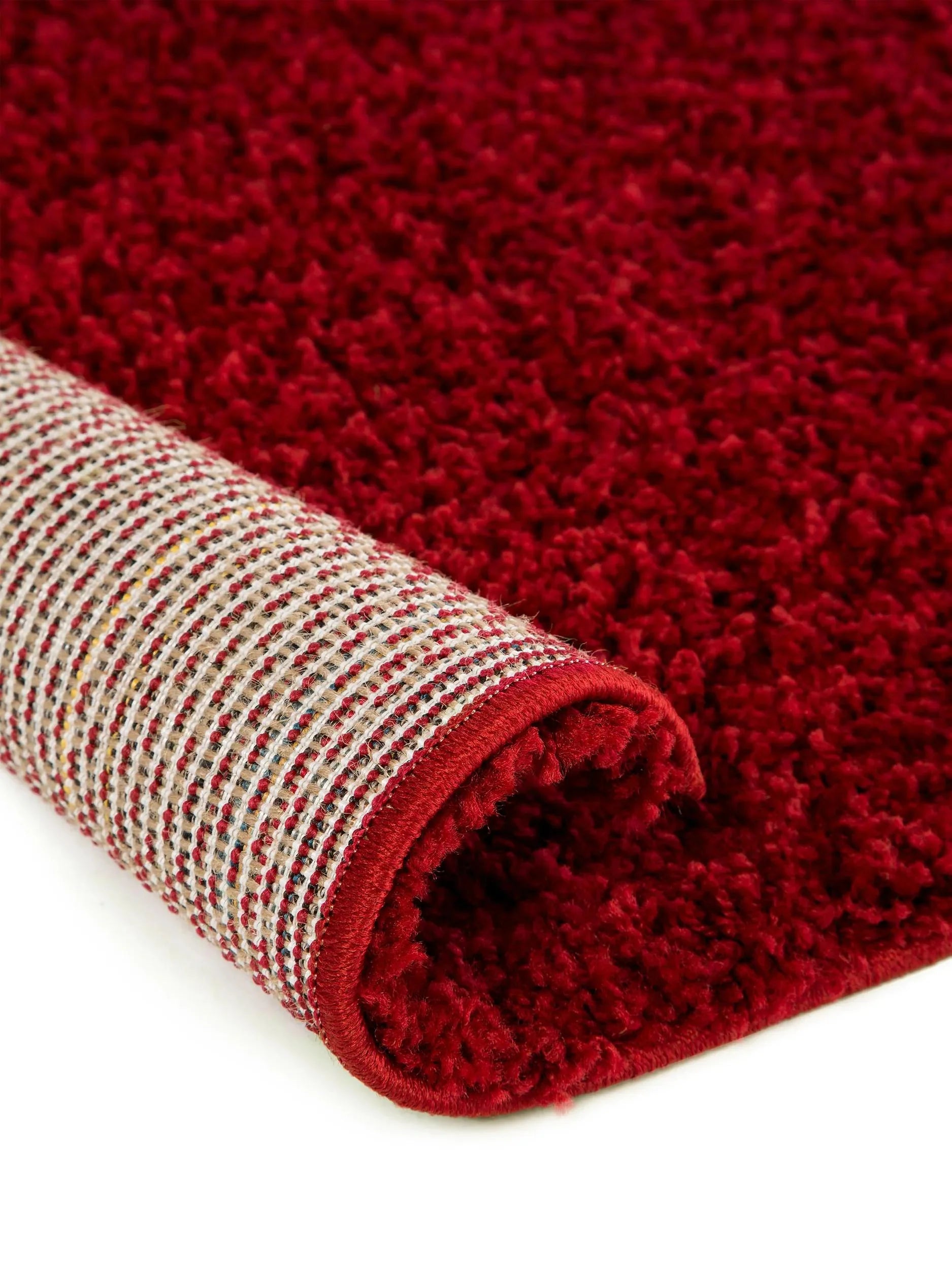 Covor Shaggy Swirls Dark Red