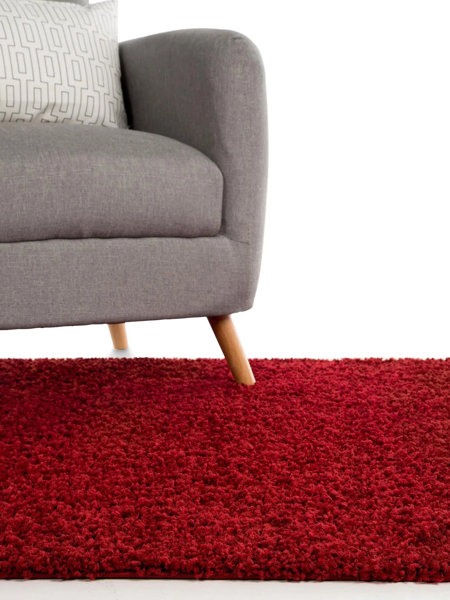 Covor Shaggy Swirls Dark Red