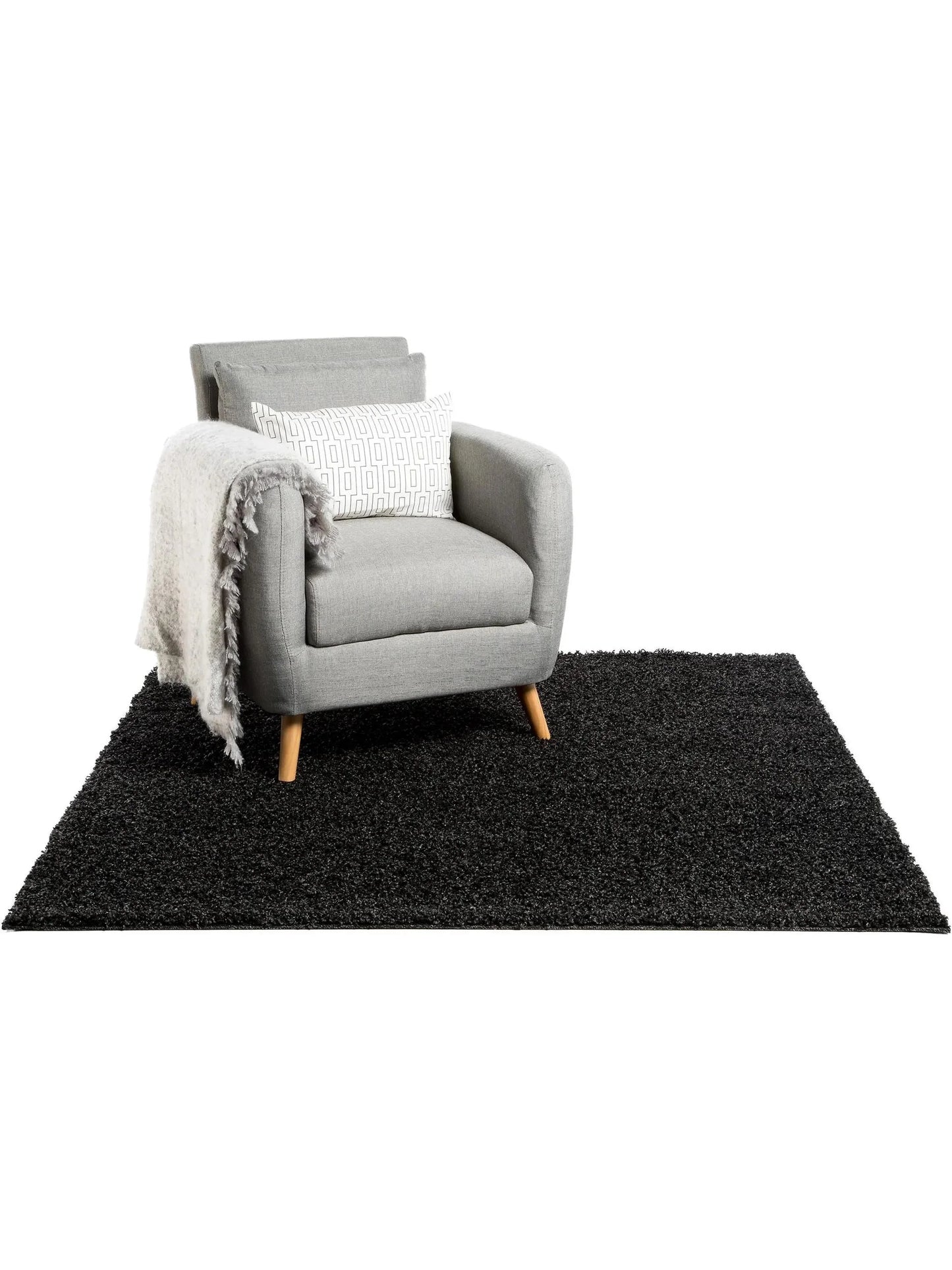 Covor Shaggy Swirls Charcoal 