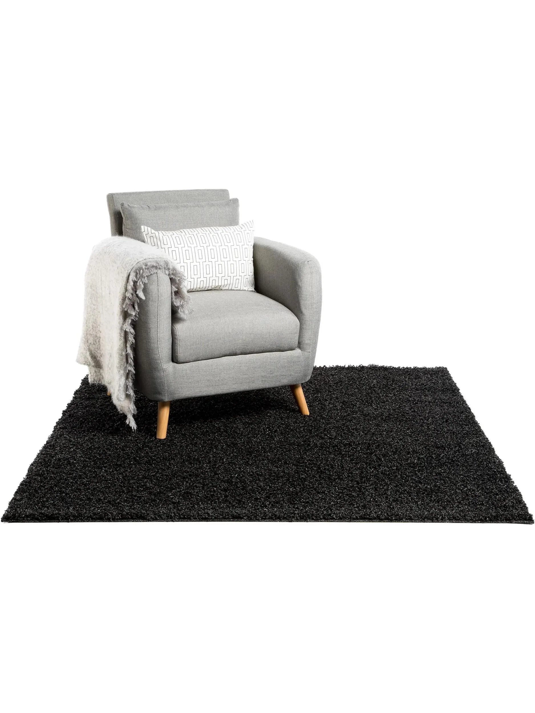 Covor Shaggy Swirls Charcoal 