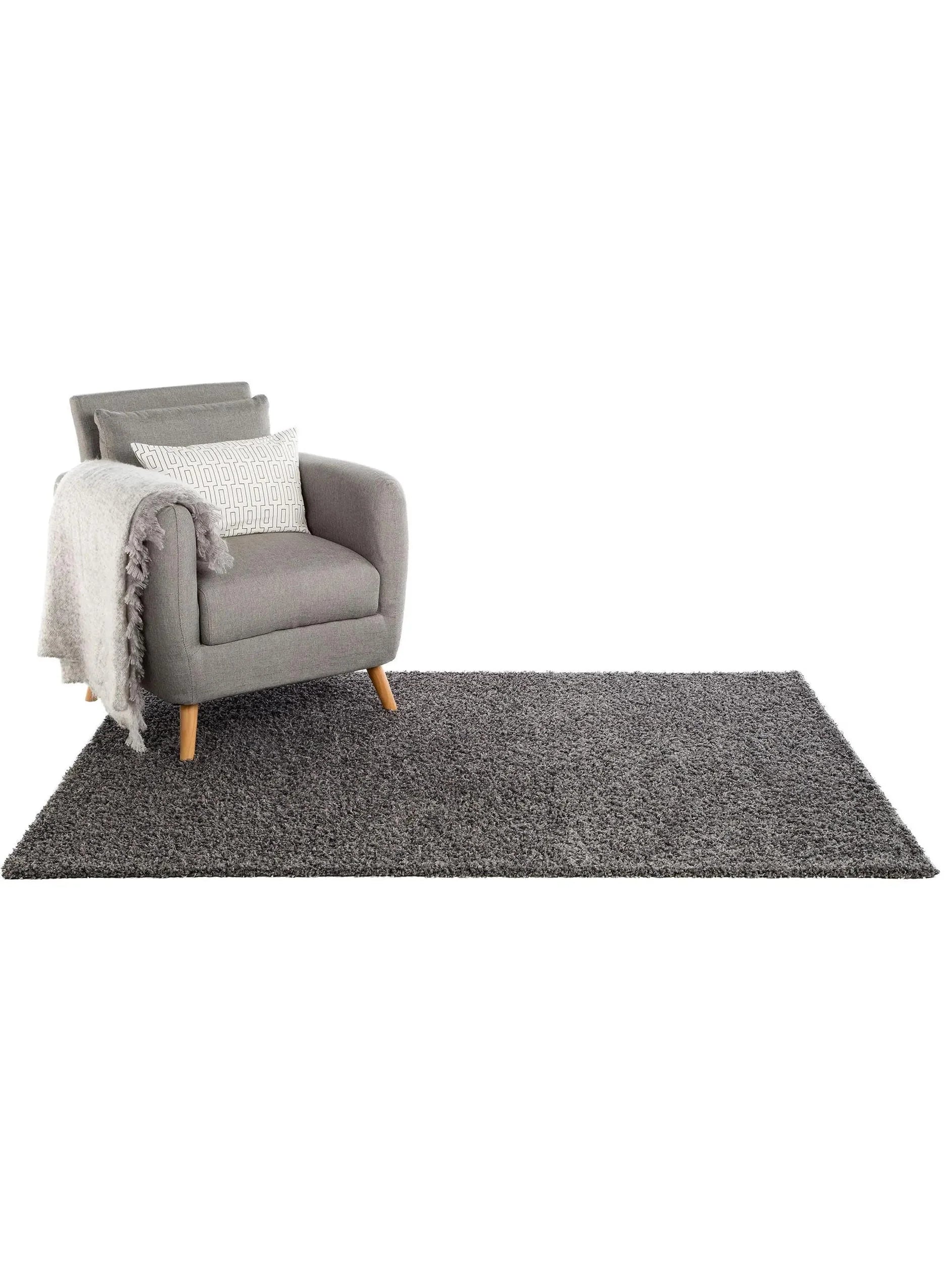 Covor Shaggy Swirls Dark Grey