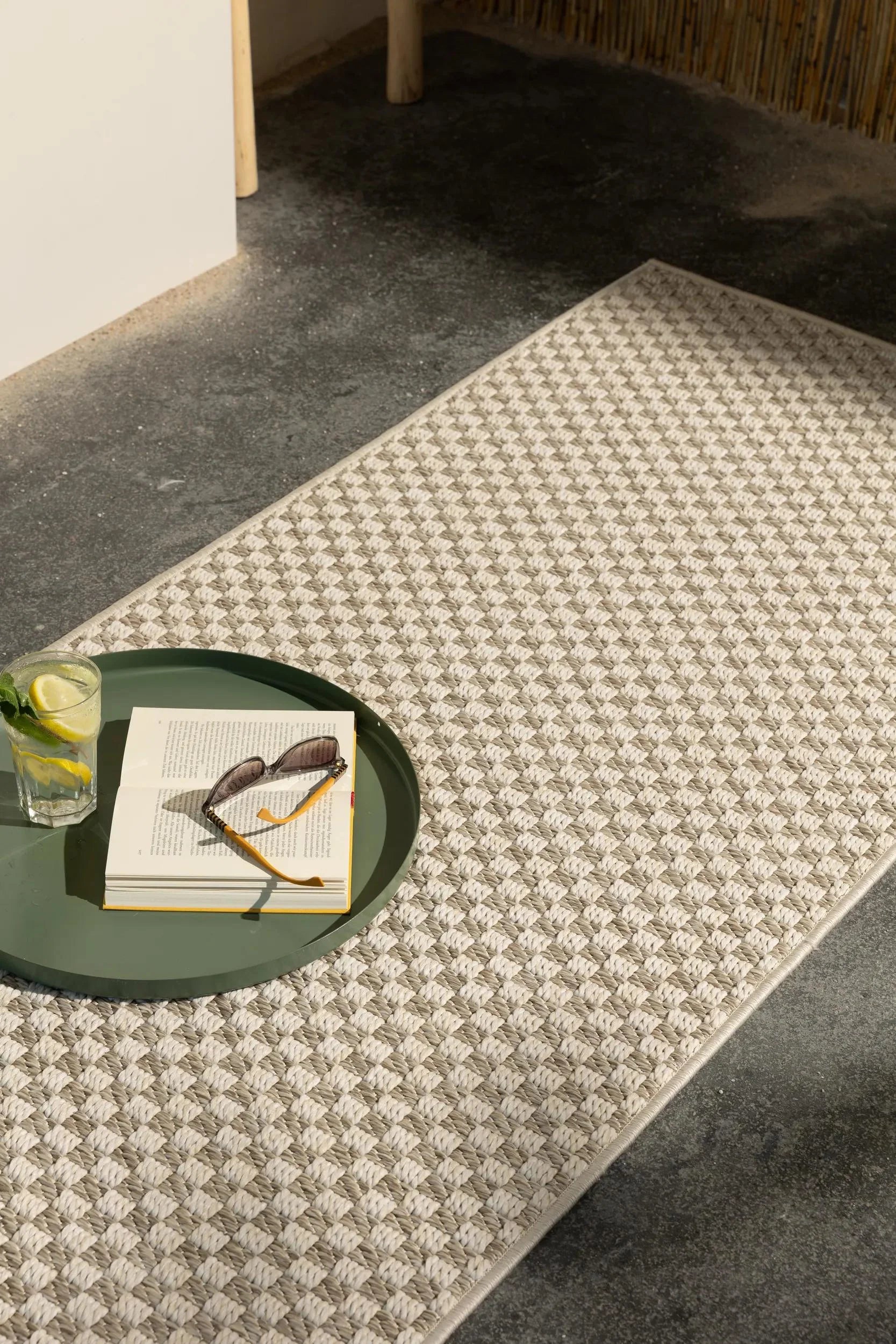 Covoraș îngust/preș - interior/exterior Taissa Cream/Grey 