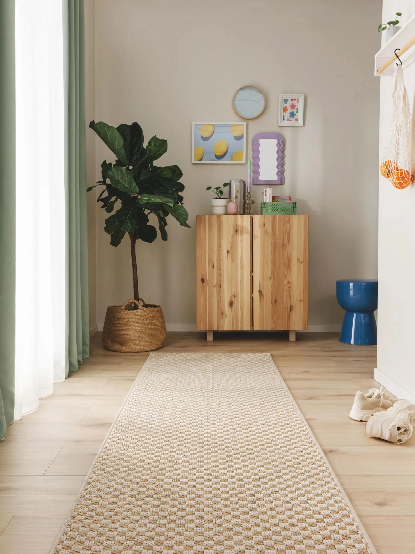Covoraș îngust/preș - interior/exterior Taissa Cream/Beige 